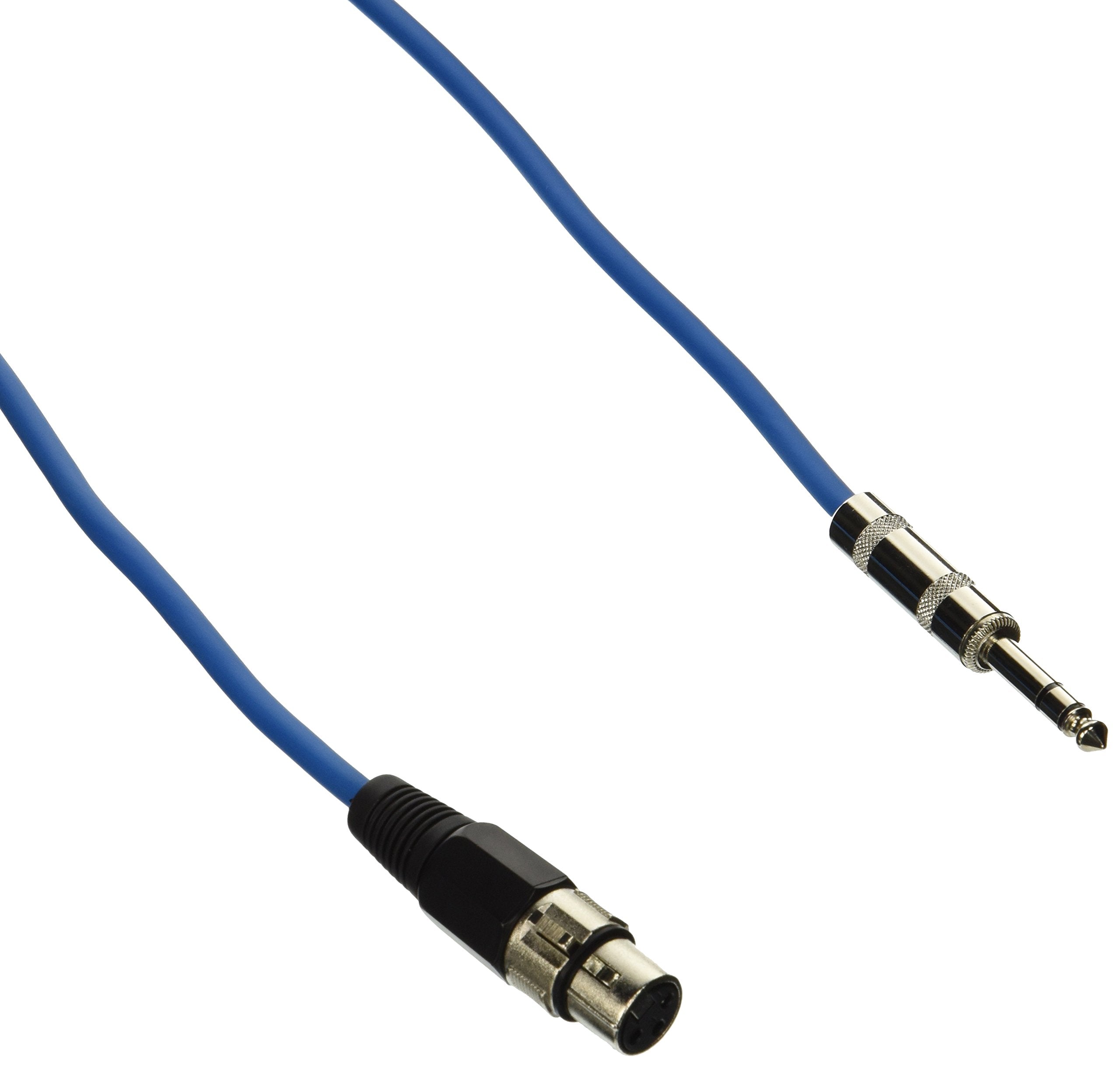 Seismic Audio - Satrxl-F25Blue - 25 Foot Blue Xlr Female To 1/4 Inch Trs Patch Cable Snake Cords - Balanced