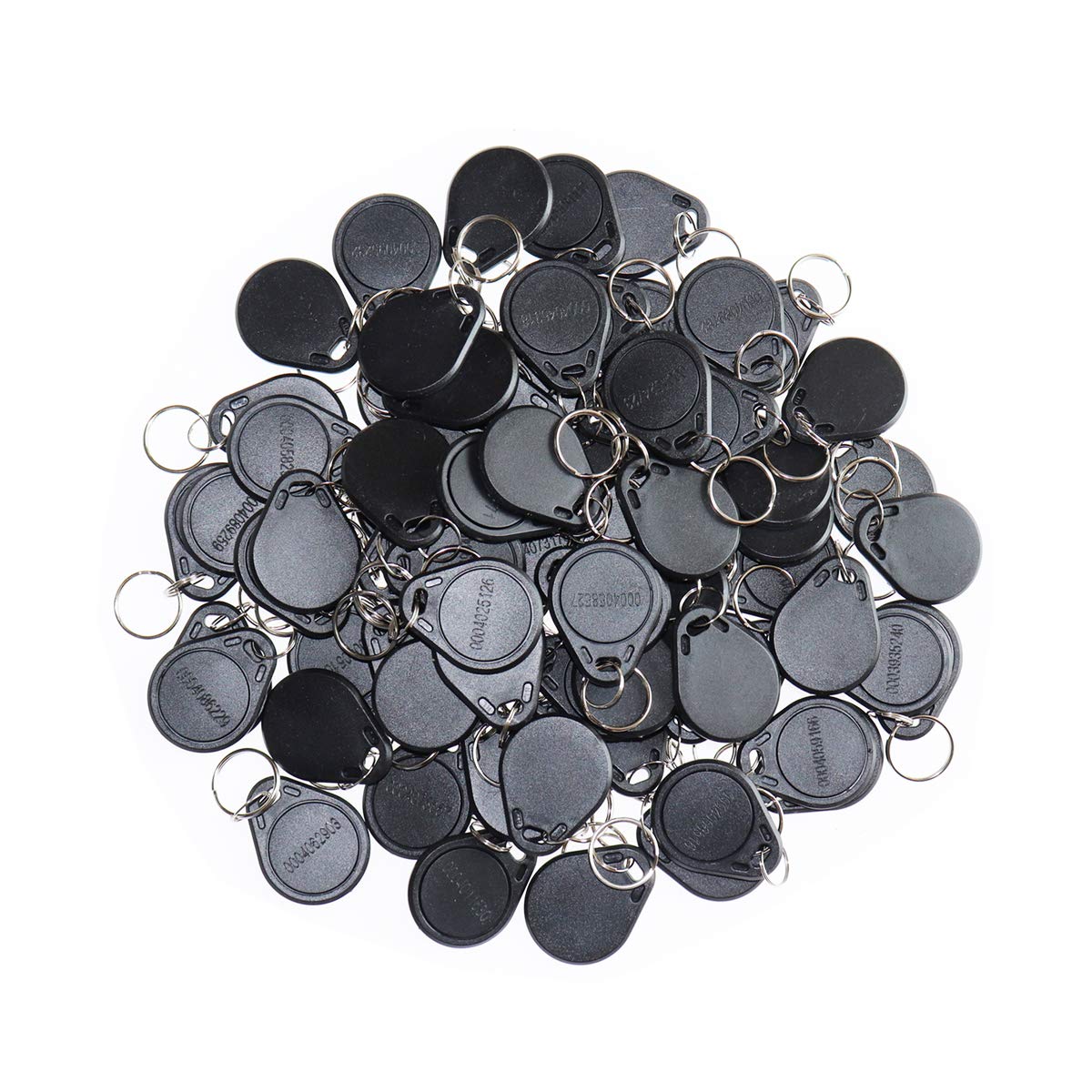 Getmorv 100Pcs 125Khz Rfid Key Fob Contactless Keyfob Proximity Id Card Token Tag Keypad Card For Door Lock Entry Access Control