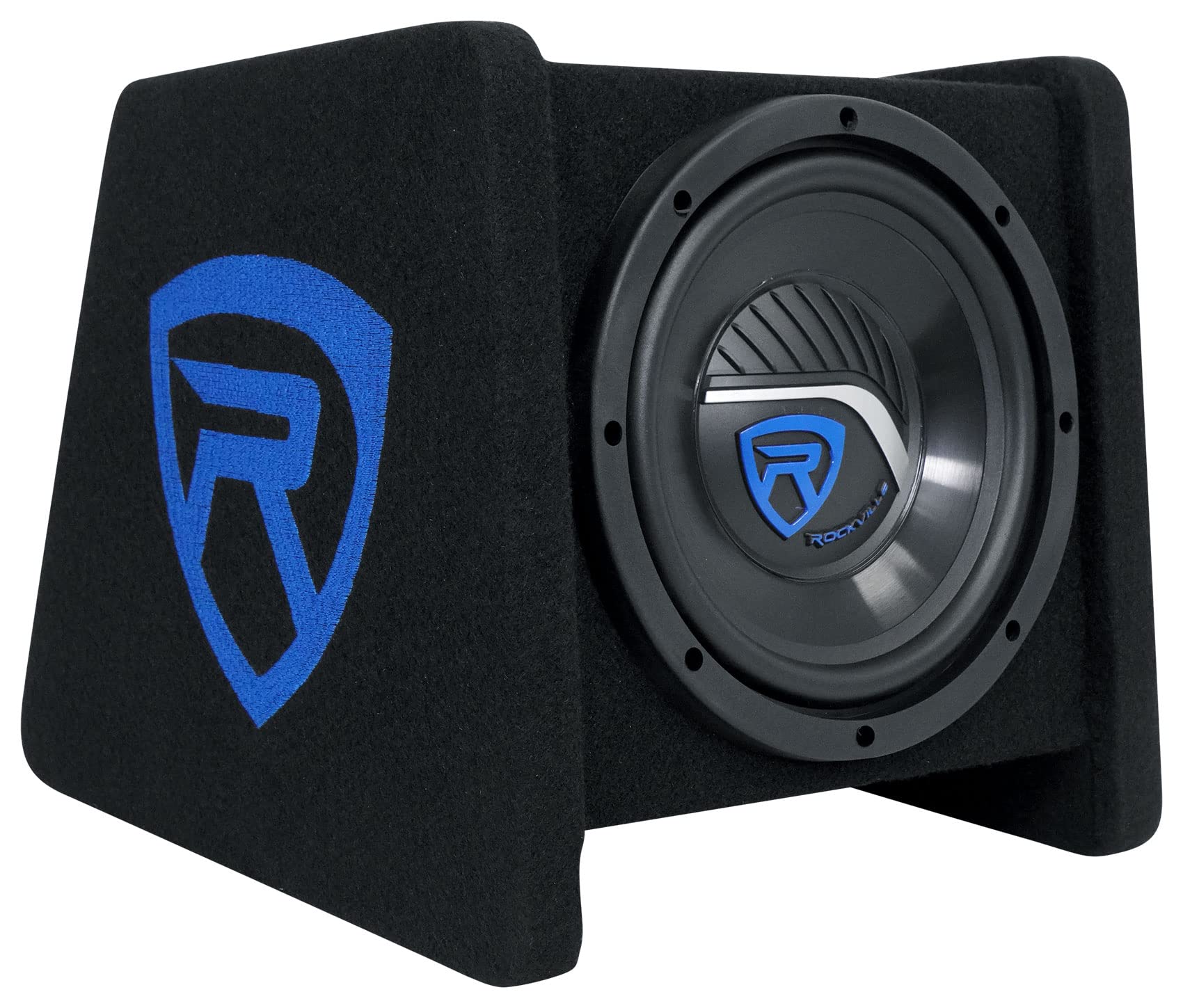 Rockville Rv8P 8 400W Car Audio Subwoofer In Vented Sub Enclosure Box - 4 Ohm,Black