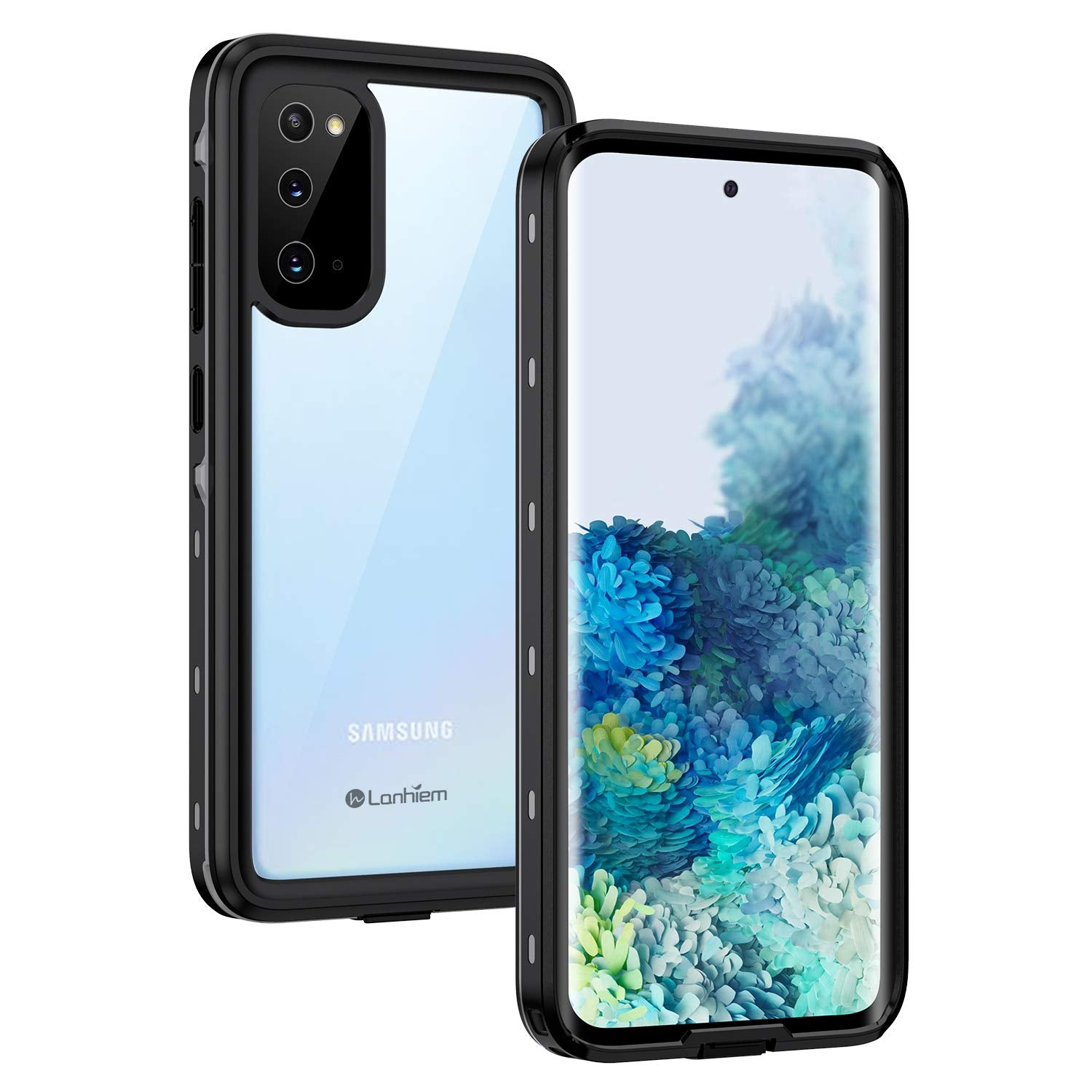 Lanhiem For Samsung Galaxy S20 Case, Ip68 Waterproof Dustproof Shockproof Case With Built In Screen Protector, Heavy Duty Full B