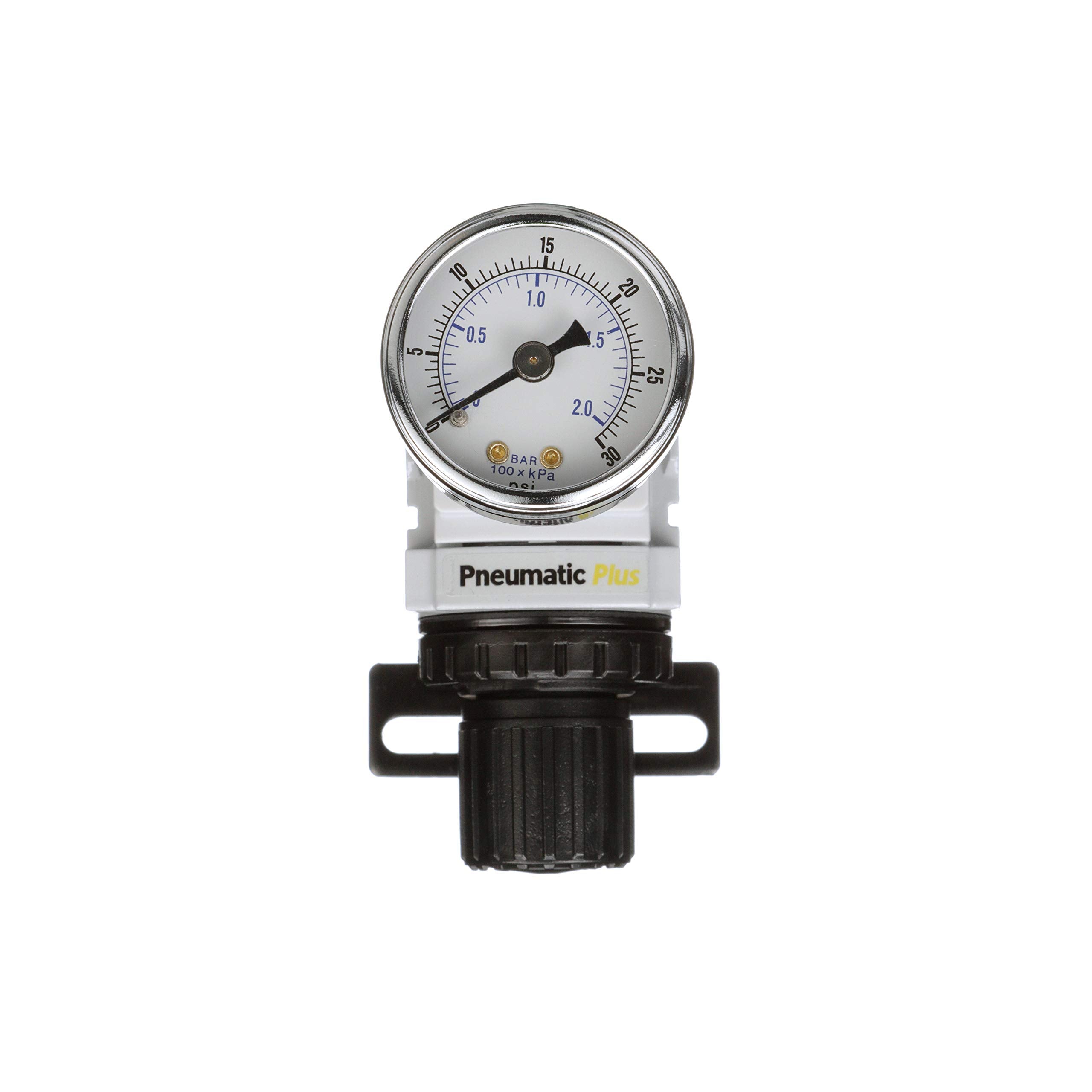 Pneumaticplus Ppr2 N02Bg 2 Miniature Air Pressure Regulator 1/4'' Npt   Gauge, Bracket, Instrument Pressure (3 30 Psi)