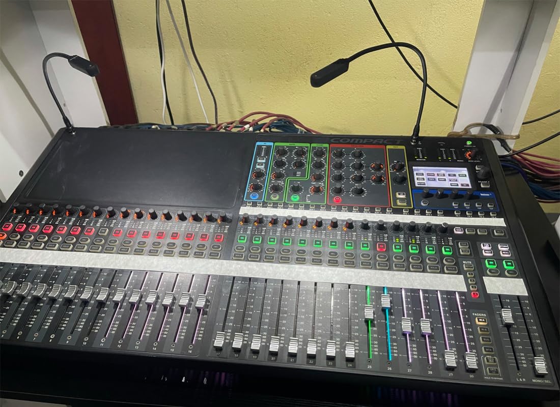 Palpeal Flexible Led Gooseneck Light For Dj Mixer,Bnc Port,22 Inch Mixer Gooseneck Lamp,White Light,12V