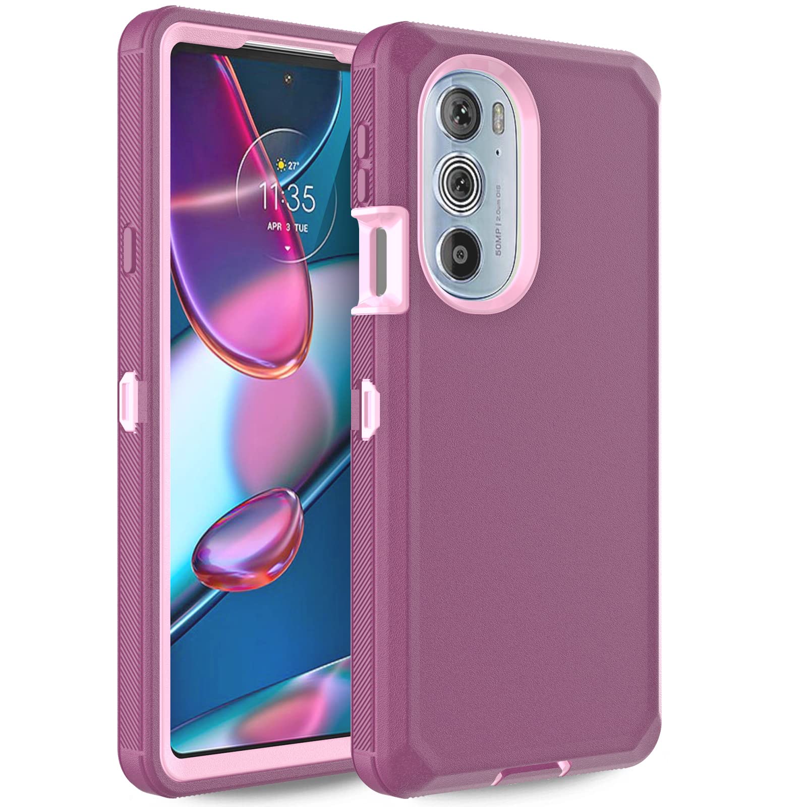 Anloes Case For Moto Motorola Edge 30 Pro/Edge+ 2022/Edge Plus 2022/X30, Defender Phone Case Heavy Duty Shockproof Rugged Protec