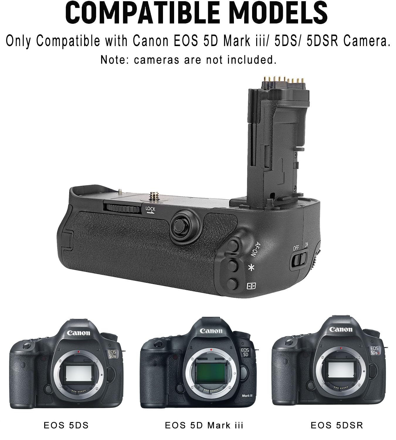 Battery Grip For Canon Eos 5D Mark Iii 5Ds 5Dsr Camera, Replacement For Canon Bg E11,Used To Replace Canon Lp E6N Rechargeable L