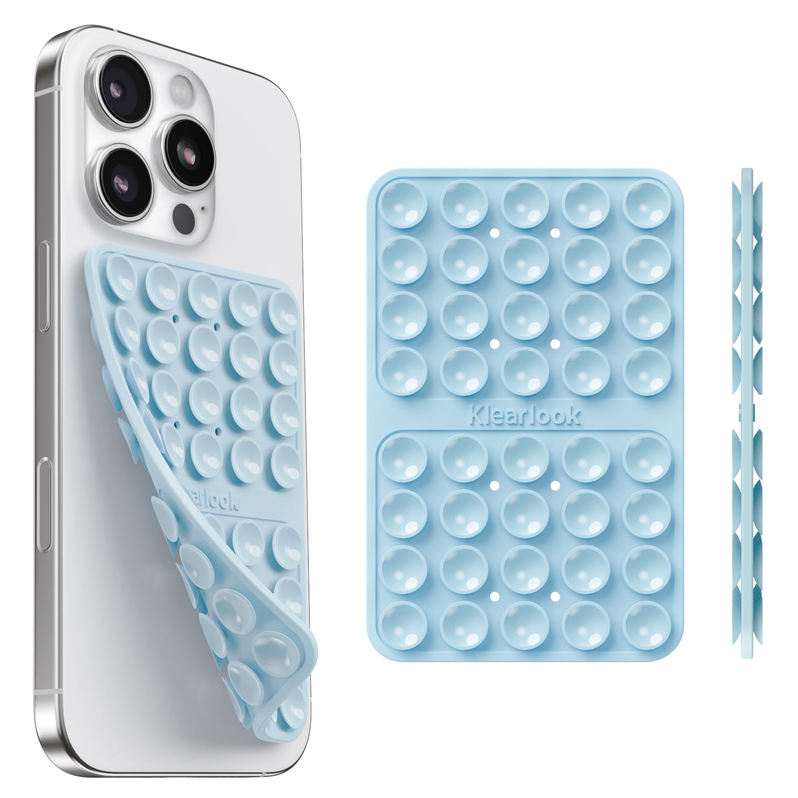 Silicone Suction Cup Phone Case Mount Double Sided, Silicon Sticky Phone Grip With Higher Suction Power For Cell Phone, Hands Fr