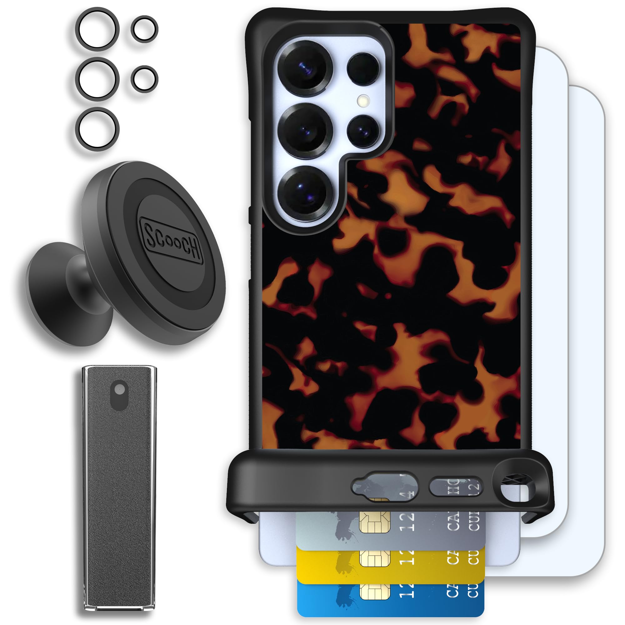 Scooch Wingmate for Samsung Galaxy S25 Ultra [Defender Bundle] with 2 Tempered Glass Screen Protectors, Camera Lens Protector, W