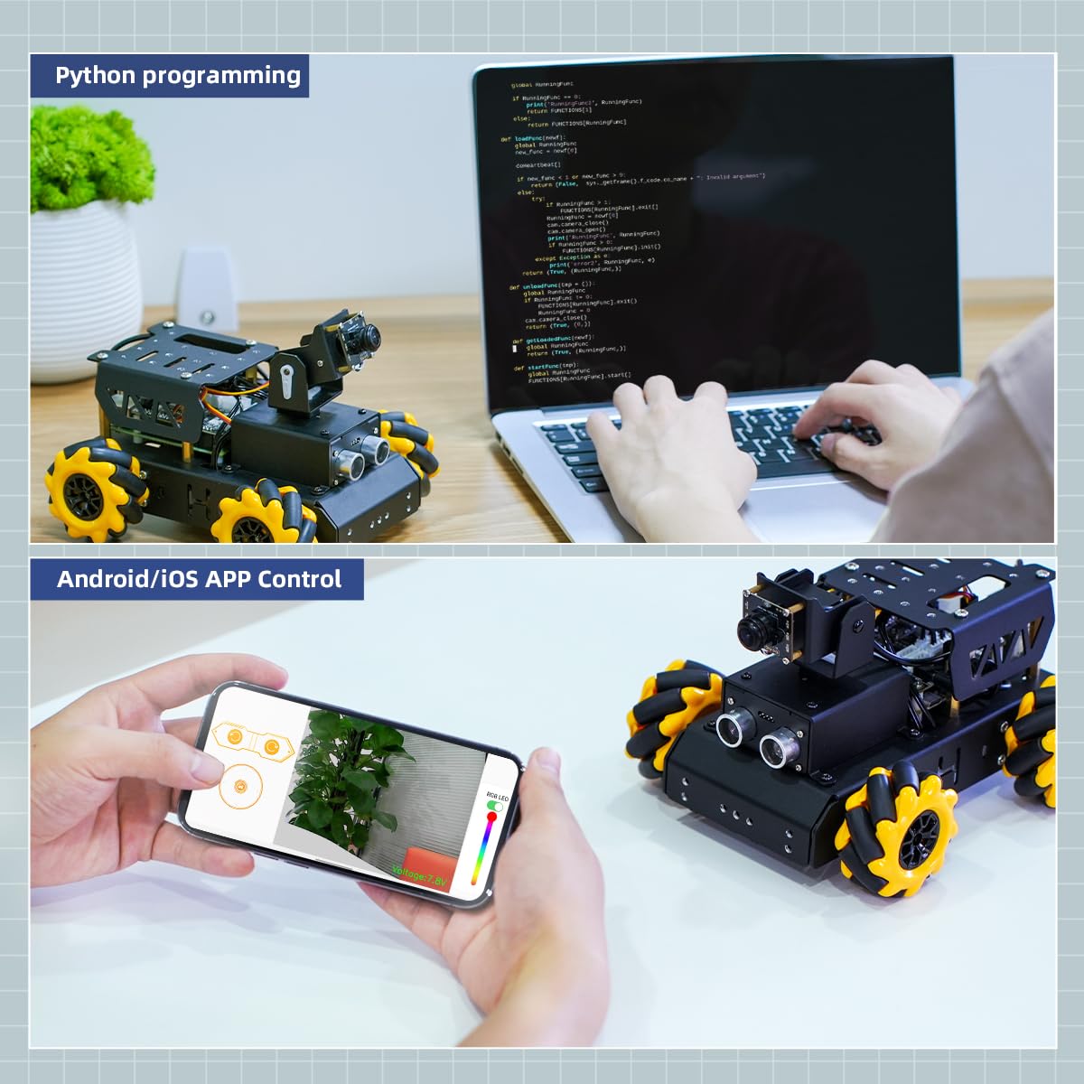 Ai Vision Robot Car Kit For Raspberry Pi, Turbopi Coding Robot Kit Stem Projects Educational Building Robot Python Programming P