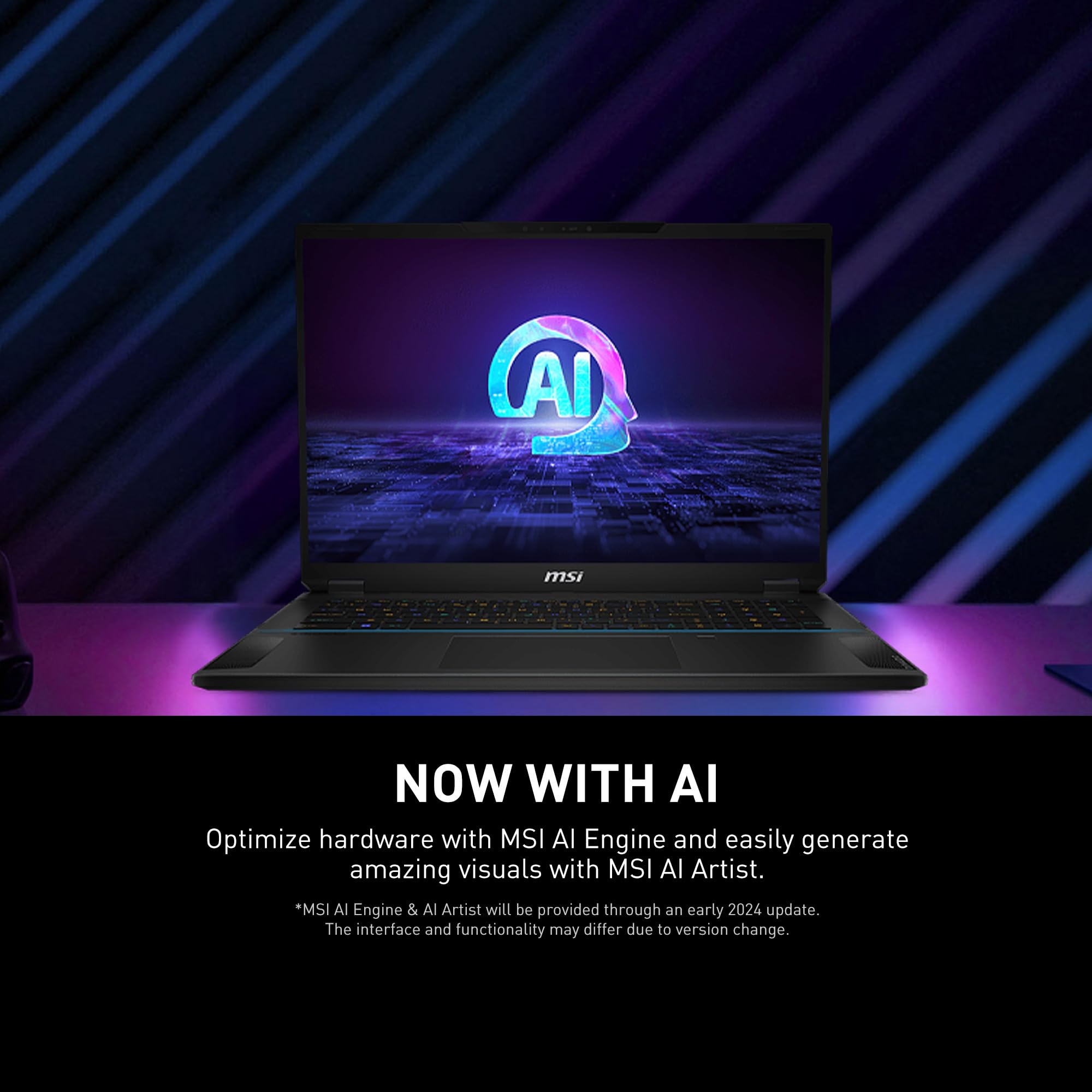 Msi Stealth 18 Ai Studio 18    240Hz Qhd+ Gaming Laptop: Intel Ultra 9 185H, Nvidia Geforce Rtx 4080, 32Gb Ddr5, 1Tb Nvme Ssd, C