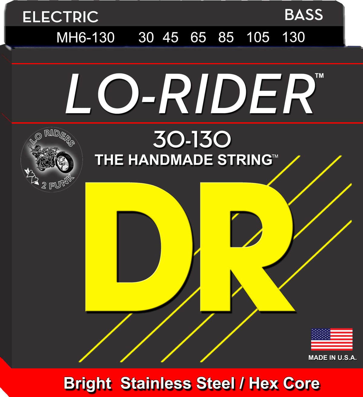 Dr Strings Lo Rider   Stainless Steel Hex Core Bass 30 130