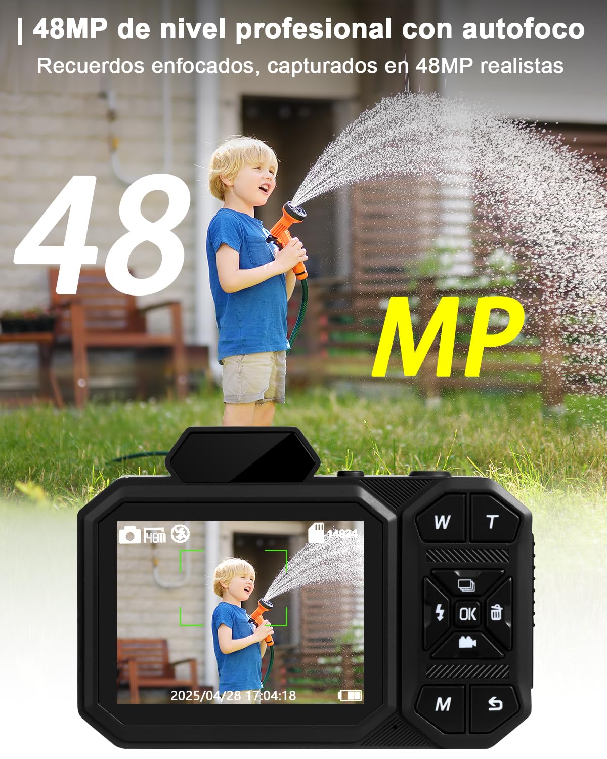 Digital Camera, Bextgoo 4K Vlogging Camera With 64Gb Card, 48Mp Autofocus Camera For Photography, 12X Digital Zoom Compact Camer