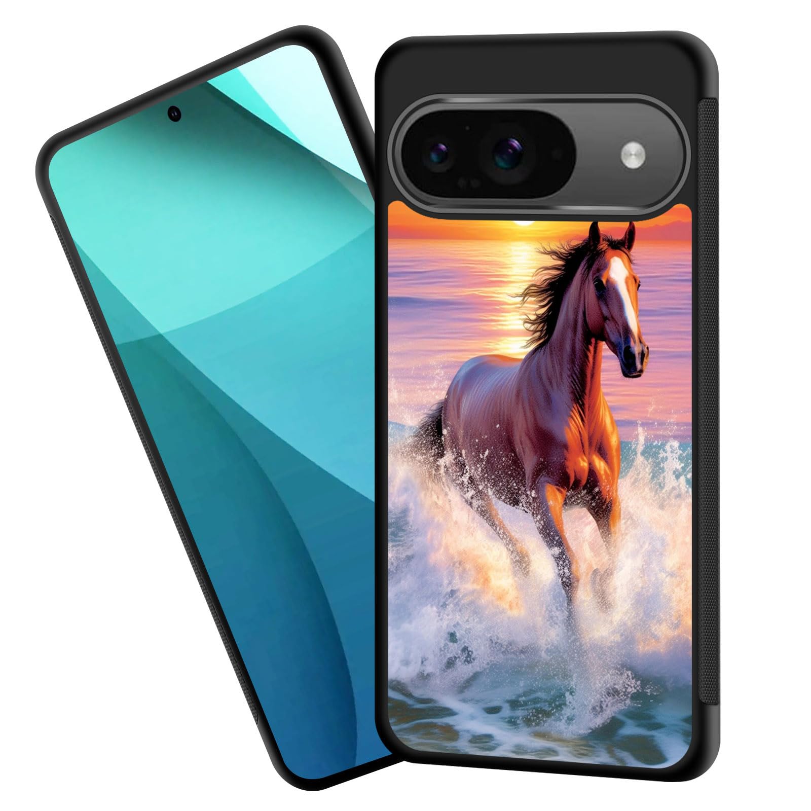 Zqlplzr For Pixel 9/Pixel 9 Pro Case,Tire Anti-Skid Edges Cute Design Shockproof Bumper Full Protection Back Cover For Google Pi