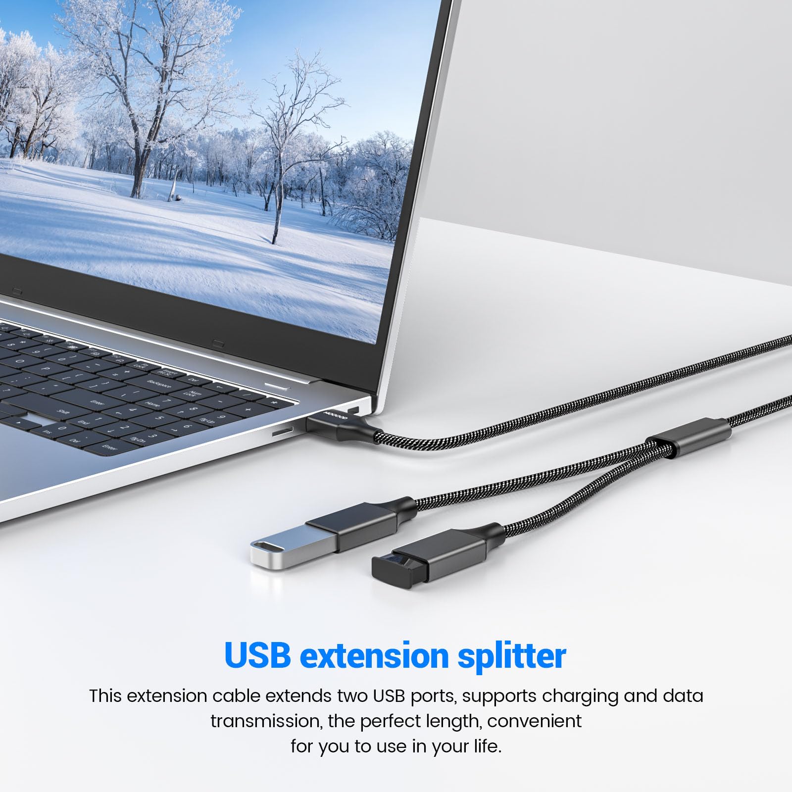 Mogood Usb Splitter Dual Usb Port Usb Extension Cable Usb Y Splitter Usb Power Splitter Double Usb Adapter Charger Cable Hub Ada