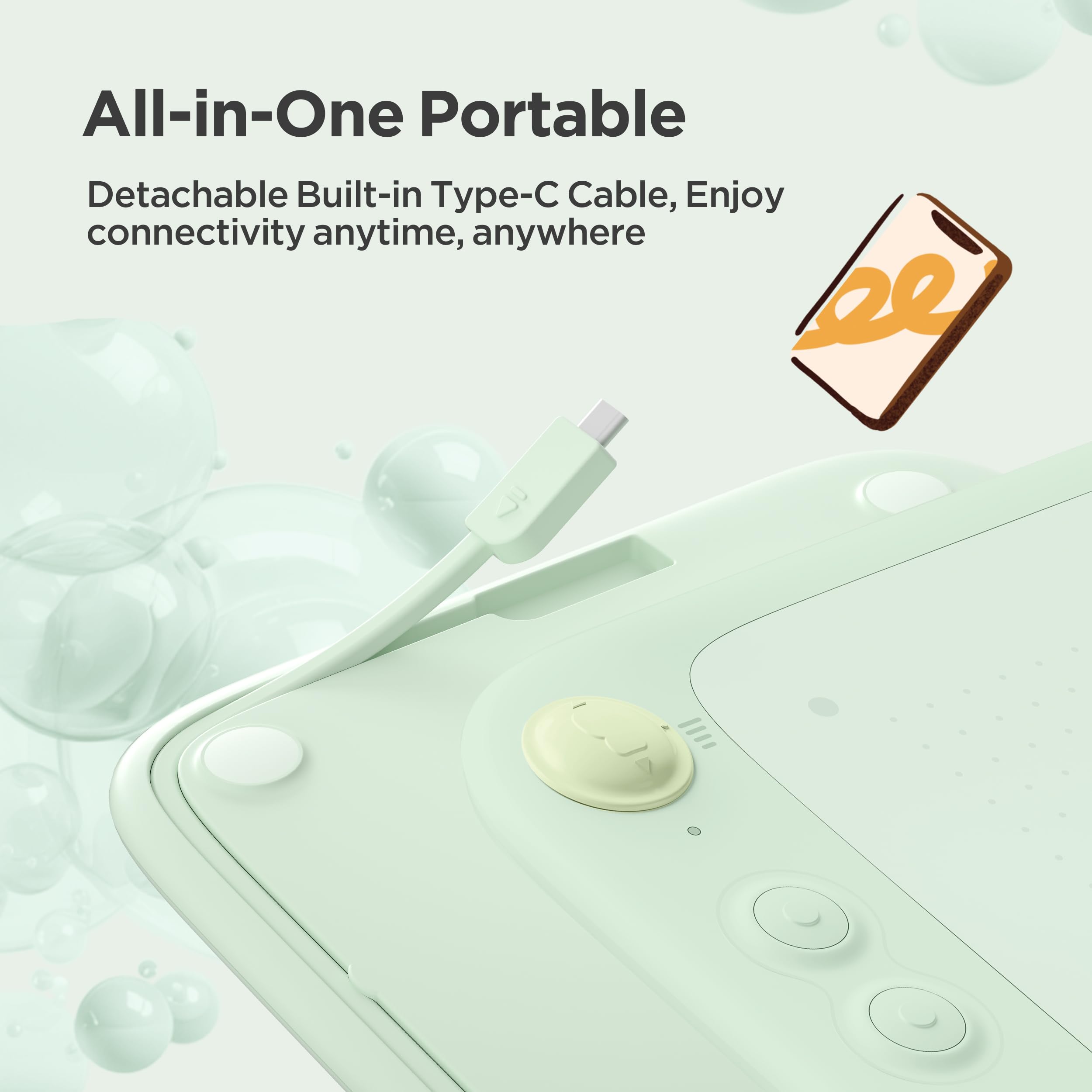 Drawing Tablet For Android Phone With 6 Hot Keys