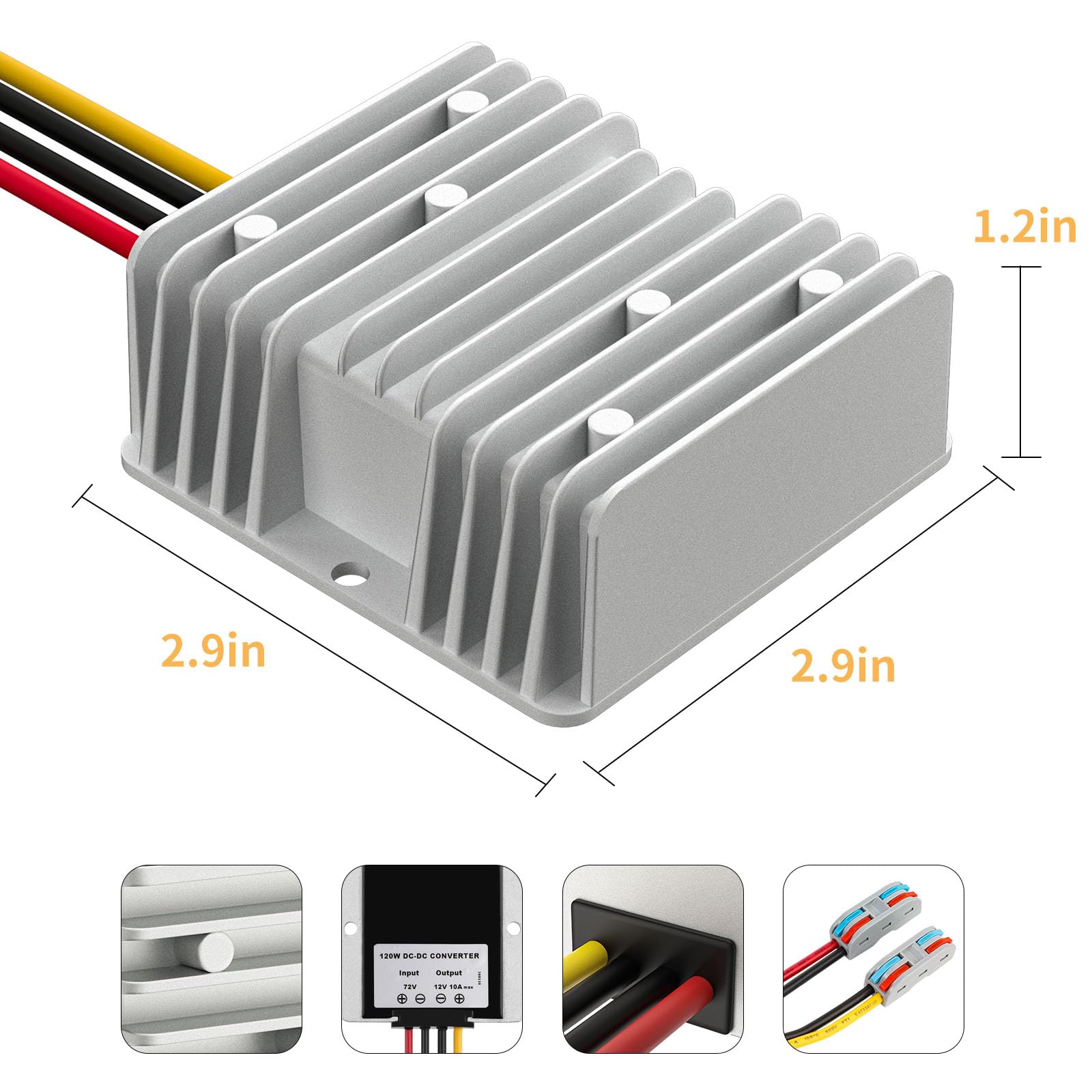 Homelylife Dc 72V 60V 48V Step Down To 12V 10A 120W Voltage Regulator Buck Converter Reducer Power Converter Waterproof Module T