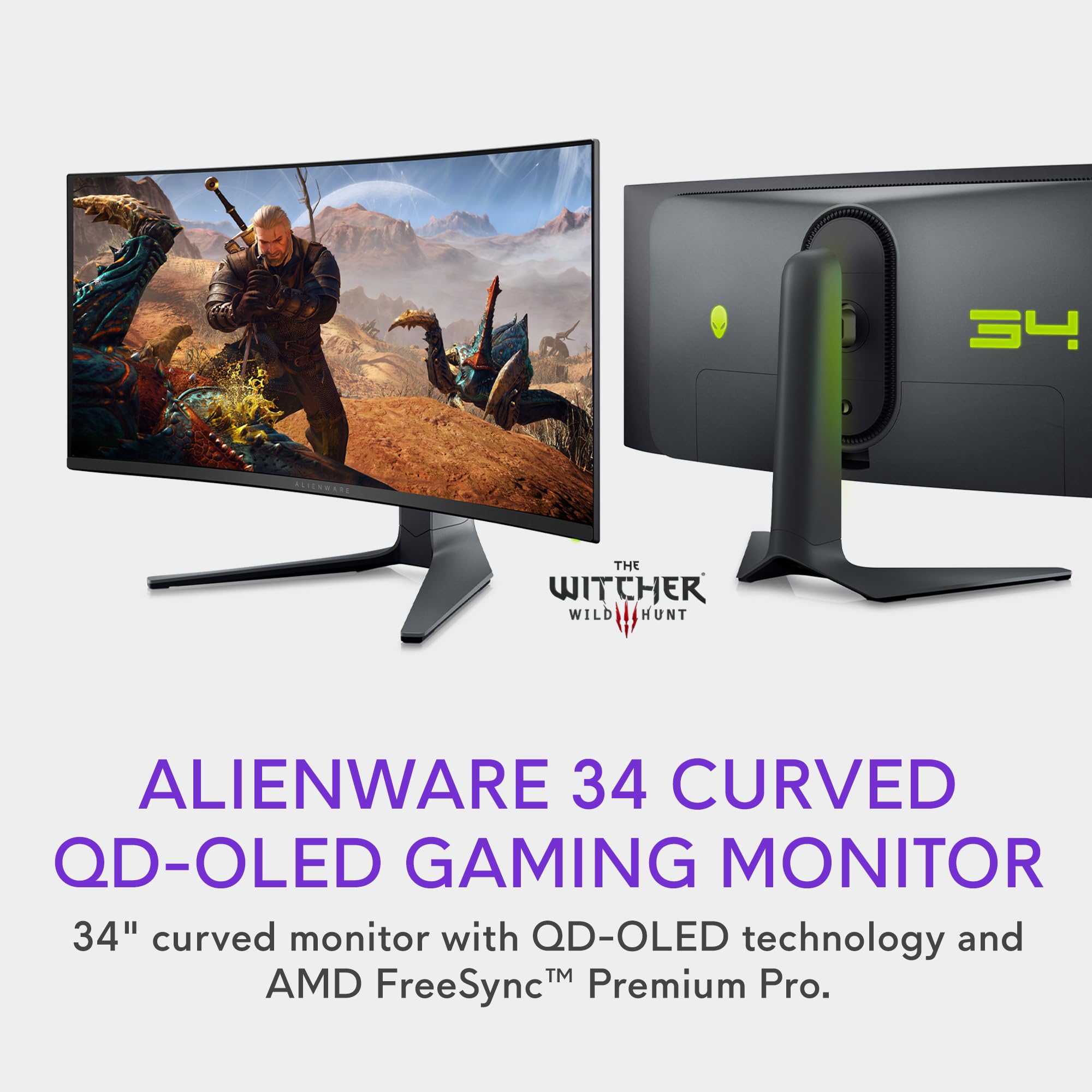 Alienware AW3423DWF 34 Curved QD-OLED Gaming Monitor - 165Hz, 0.1ms, 99.3% DCI-P3, VESA