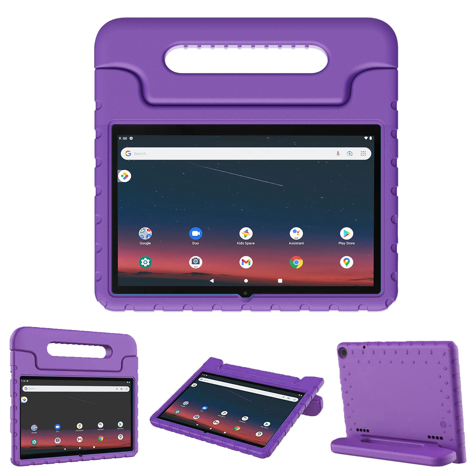 Merocab Purple Eva Foam Case For Walmart Onn 10.1 Tablet Gen 3 2022 (Model:100071485), Shockproof Protective Cover With Handle,