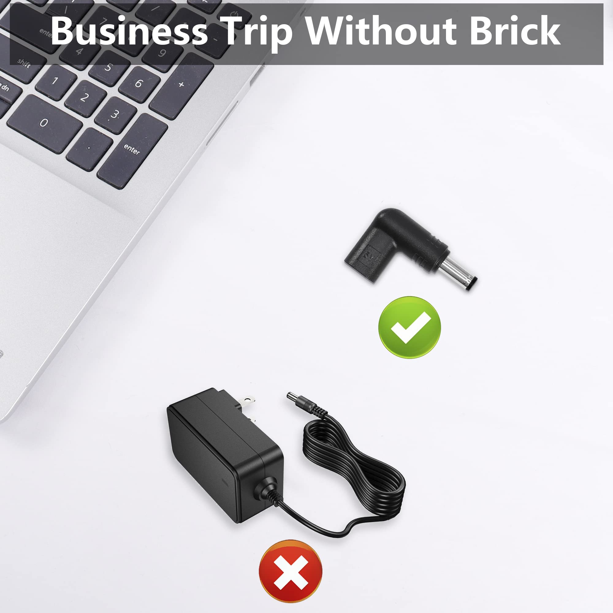 Yaodhaod Usb 3.1 Type C Female To Dc Male Adapter, 90 Degree Angled Usb C To Dc 19V Pd Emulator Trigger Charging Adapter Plug Fo