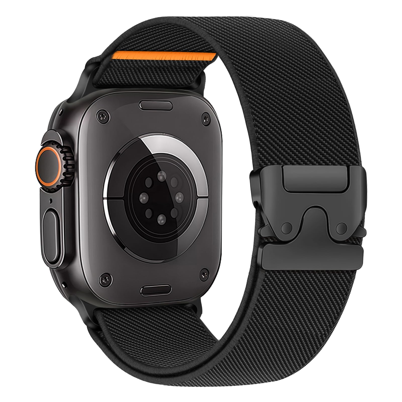 Elastic Sport Band for Apple Watch Ultra/2/3 Bands 49mm 46mm 45mm 44mm 42mm iWatch Bands Men,Parachute Buckle Stretchy Fabric Ny