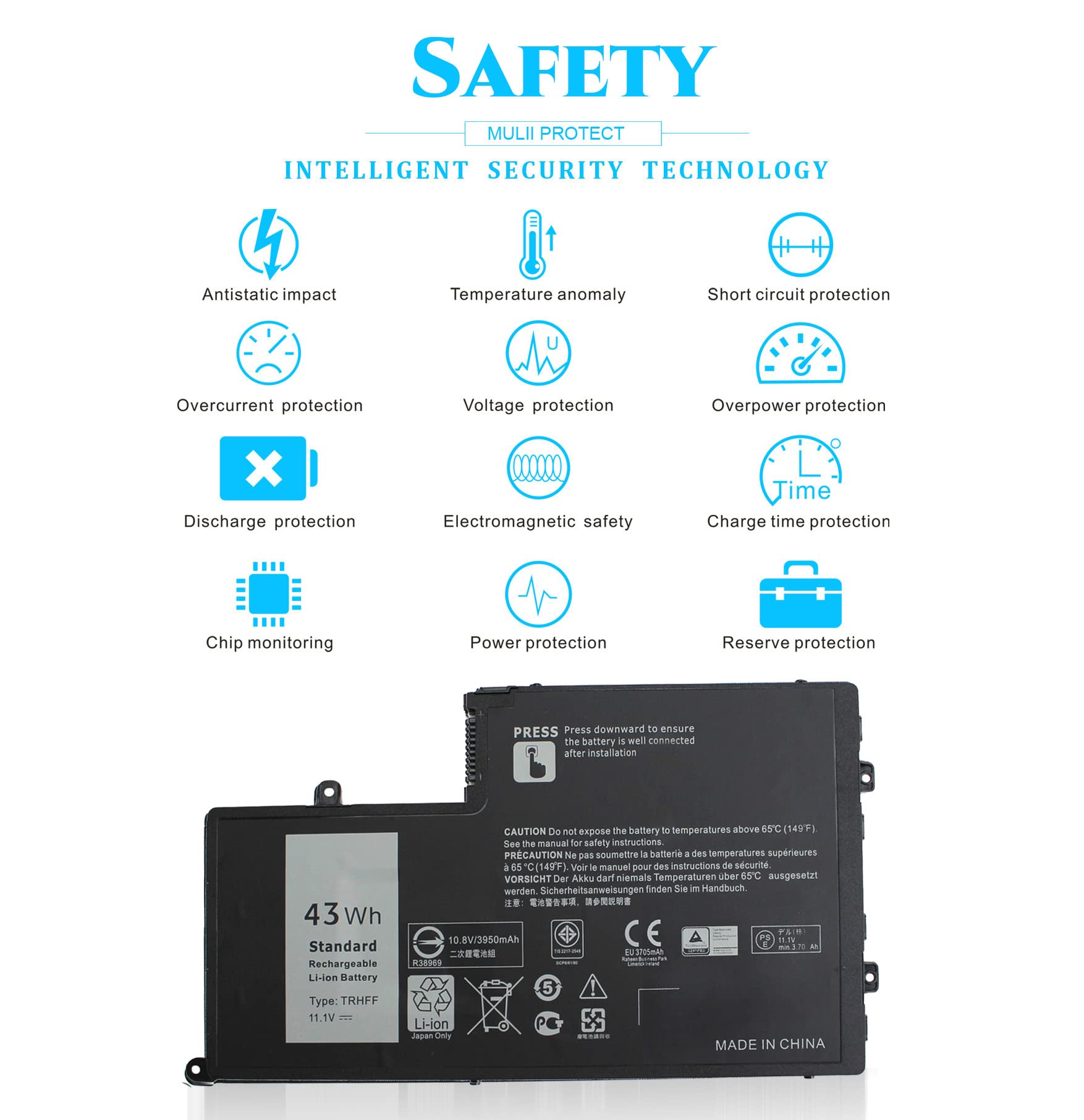Trhff P39F P49G Notebook Battery For Dell Inspiron 14 15 5000 15 5547 5547 5548 5545 5542 5447 5445 5448 Dfvyn P39F 58Dp4 Vvmkc