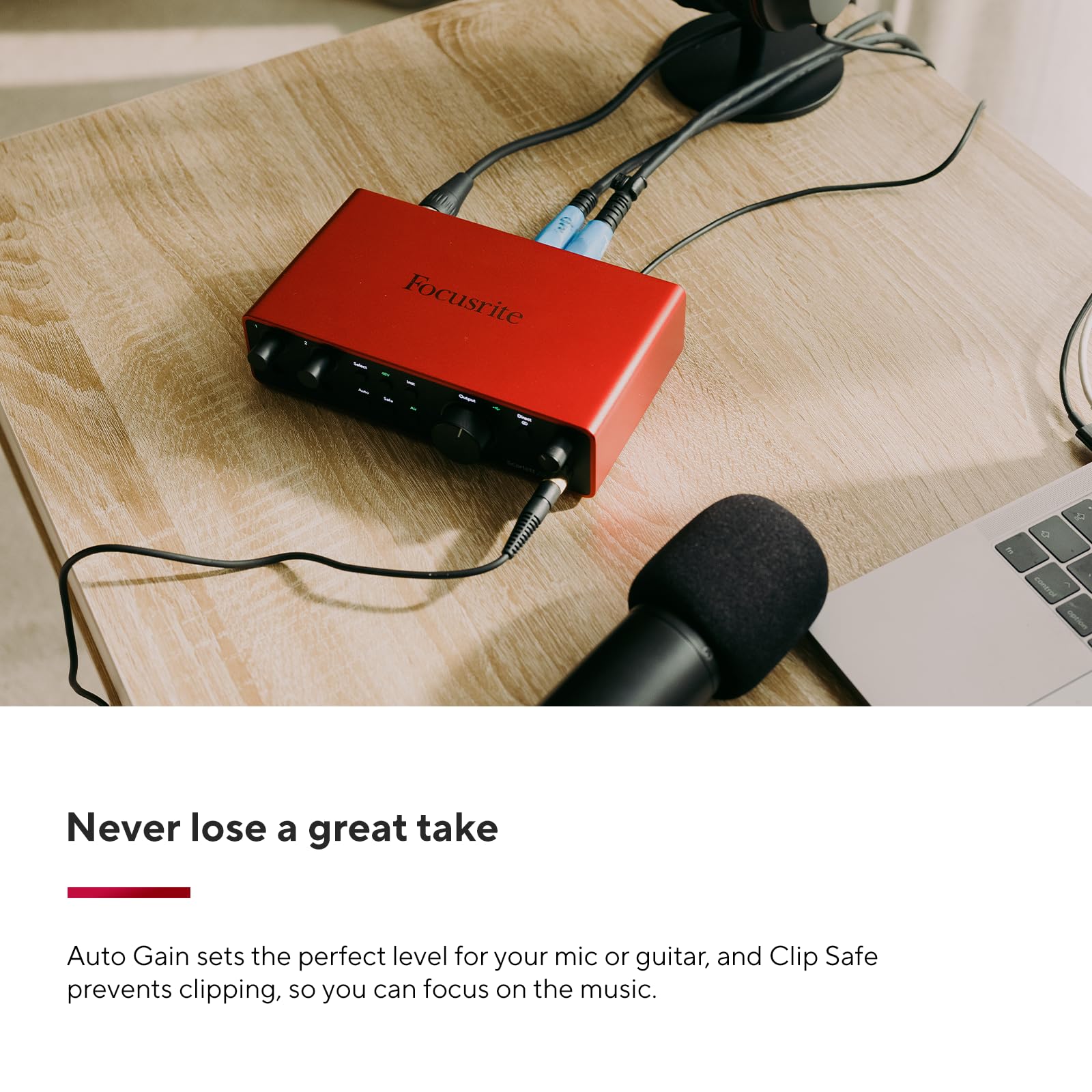 Focusrite Scarlett 2I2 4Th Gen Usb Audio Interface For Recording, Songwriting, Streaming And Podcasting - High-Fidelity, Studio