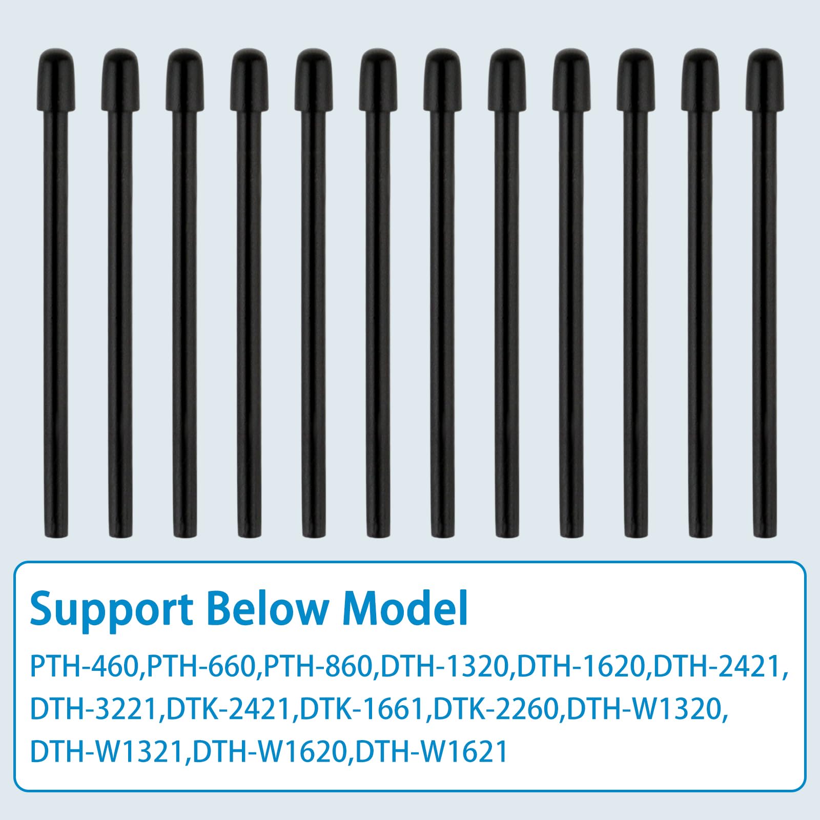 Standard Pen Nibs For Wacom,12Pcs Black Replacement Refill Pen Tips For Wacom Intuos Pro,Wacom Imobilestudio Pro,Wacom Cintiq Pr
