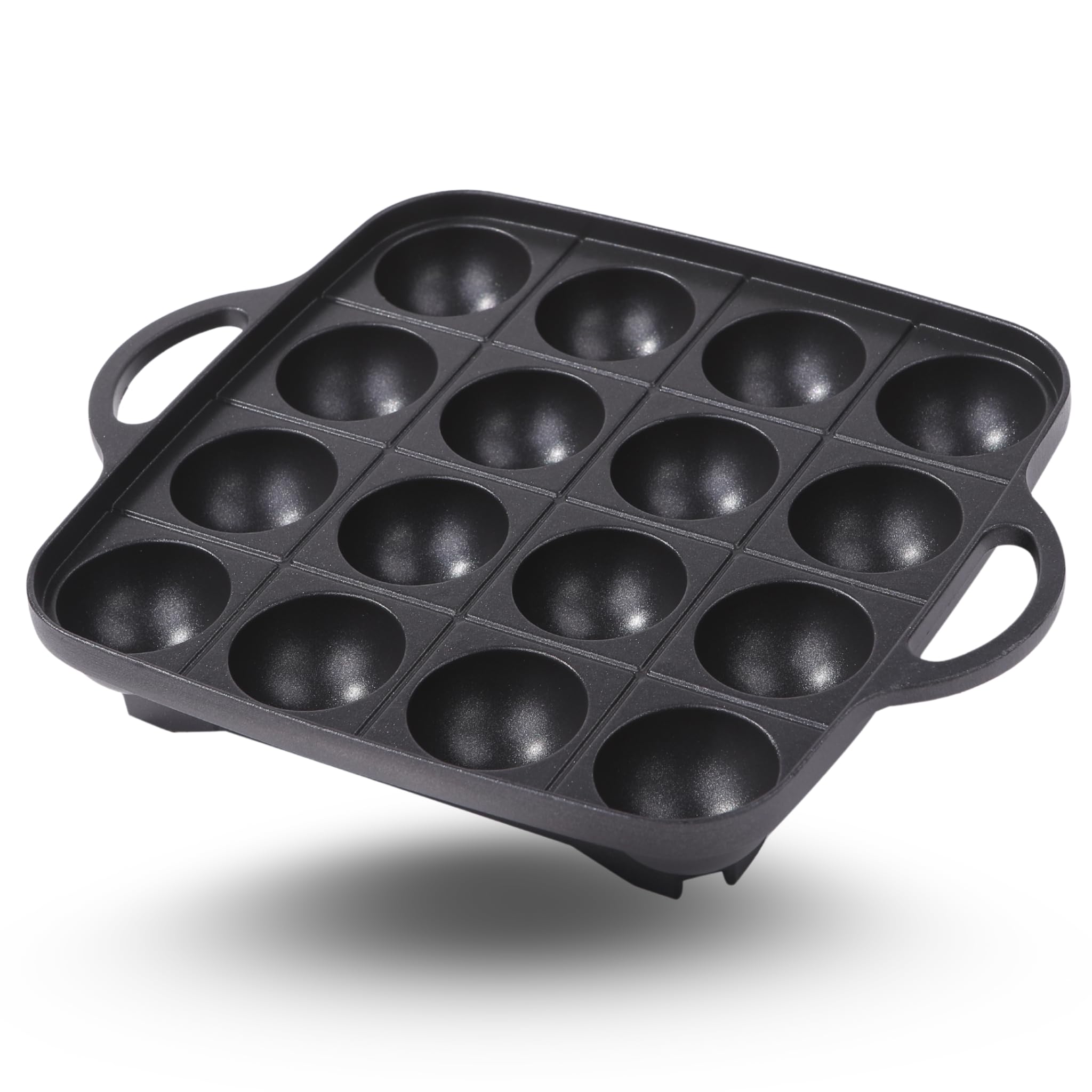 EdoEats 16Hole Nonstick Cast Aluminum Takoyaki Pan for Gas Stoves