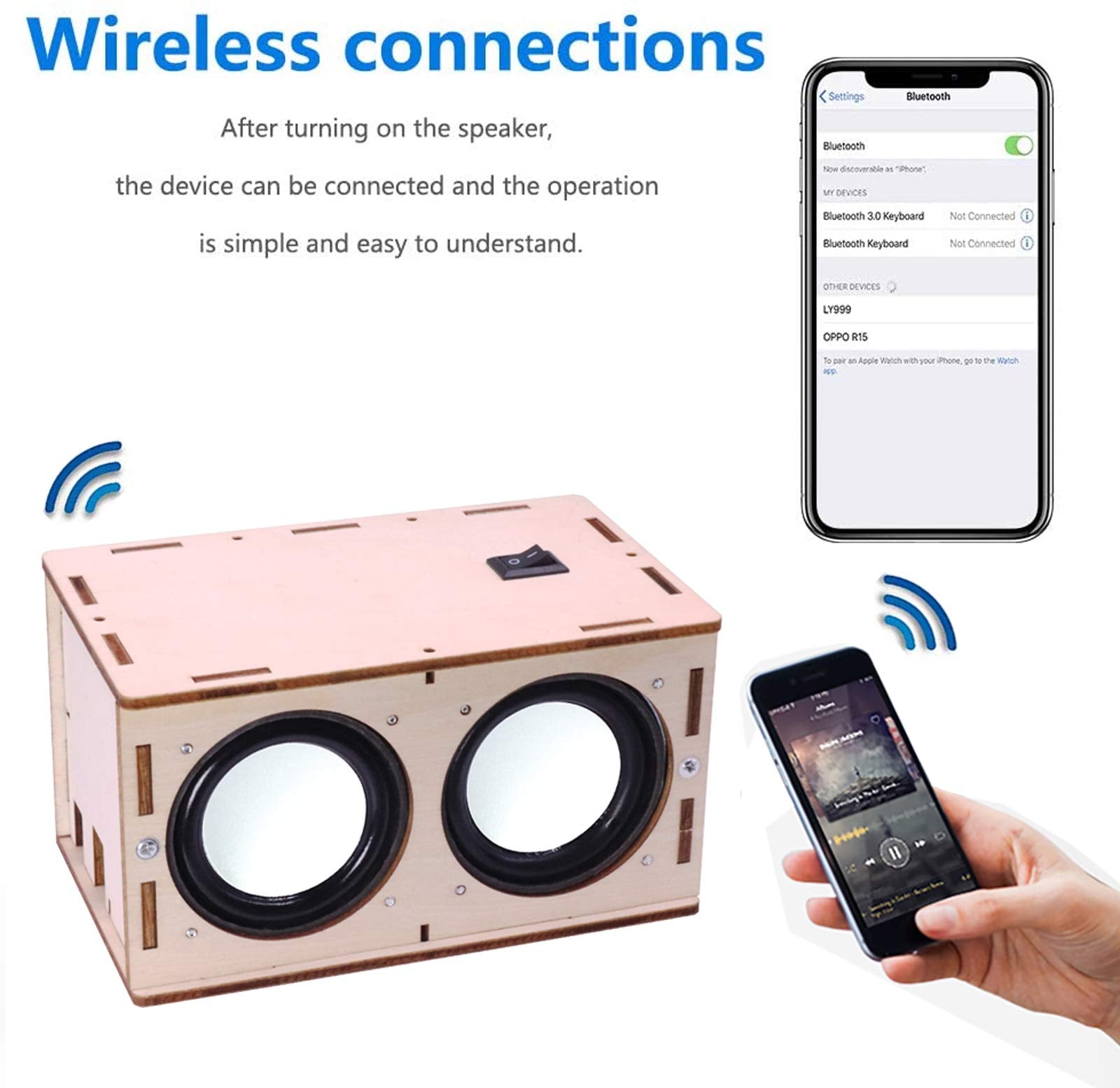 Cyoest Diy Bluetooth Speaker Box Kit Electronic Sound Amplifier   Build Your Own Portable Wood Case Bluetooth Speaker Sound   Sc
