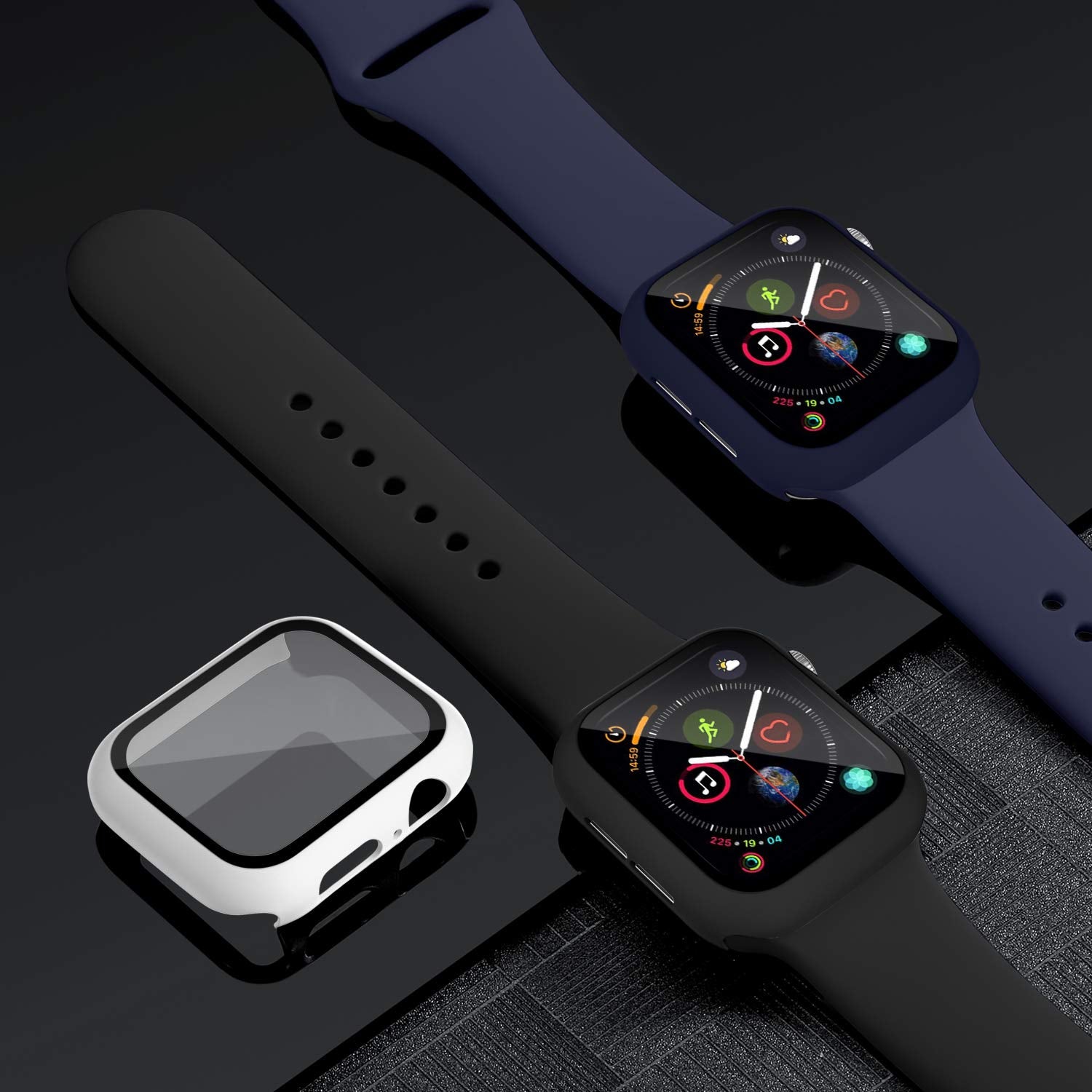 Charlam Compatible With 46Mm Apple Watch Case, Apple Watch Series 10 Case Cover 46Mm Wtih Touch Sensitive Screen Protector,3 Pac