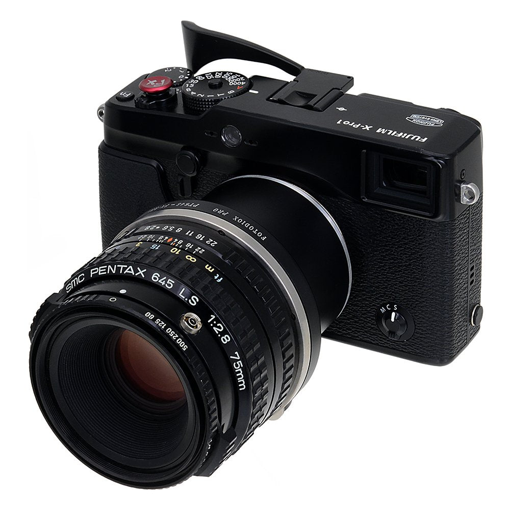 Fotodiox Pro Lens Mount Adapter, Pentax 645 (P645) Mount Lenses To Fujifilm X-Series Mirrorless Camera Adapter - Fits X-Mount Ca