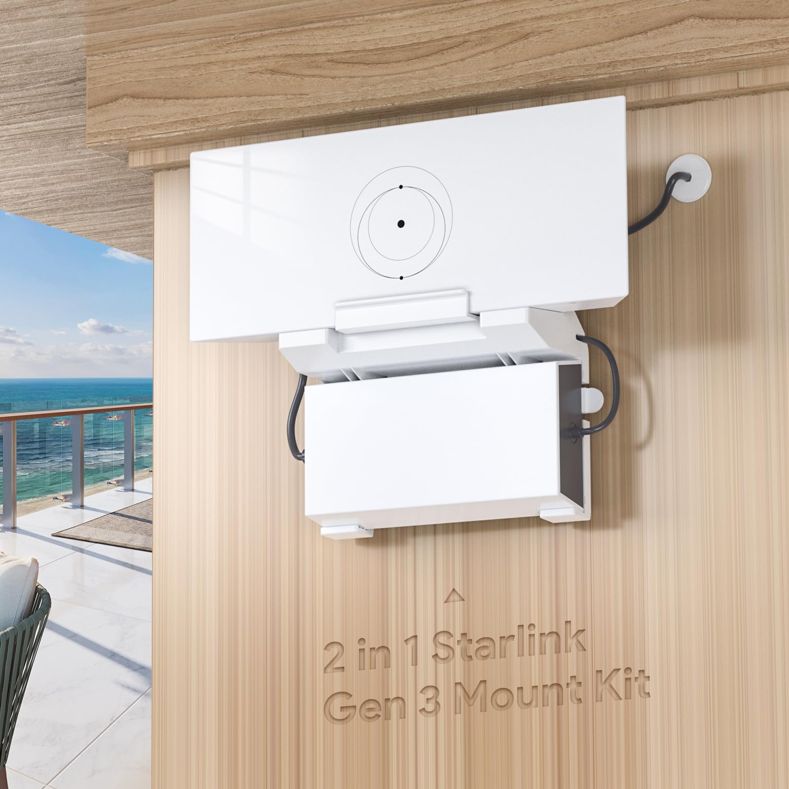 Msaff 2 In 1 Starlink Gen 3 Router Mount & Starlink V3 Power Supply Brackets Holder   Star Link Internet Kit Satellite, Signal I