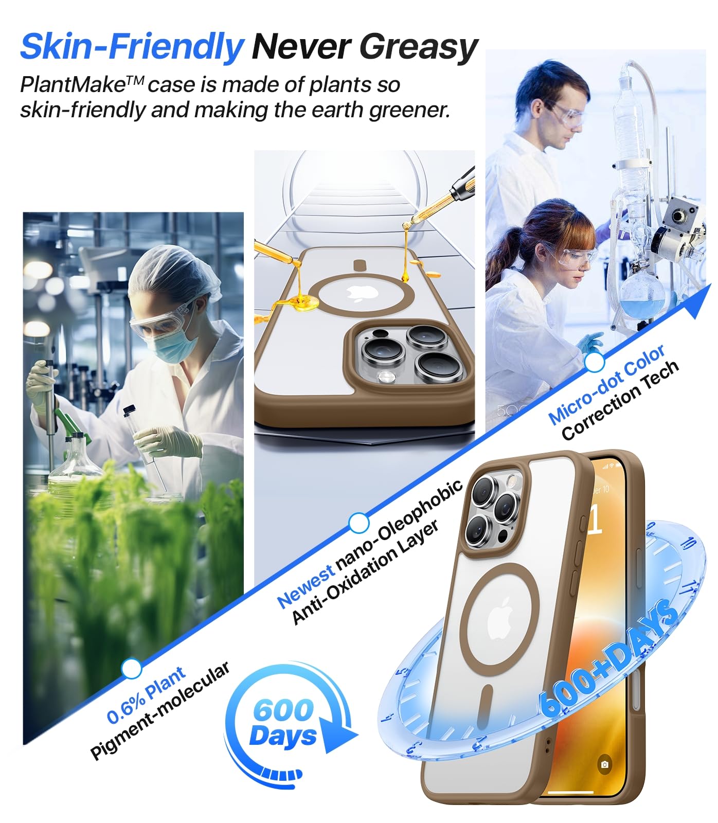 Aulofe Magnetic Shockproof For Iphone 16 Pro Max Case, Skin Friendly[Compatible With Magsafe] [Military Grade Drop Protection]Sh