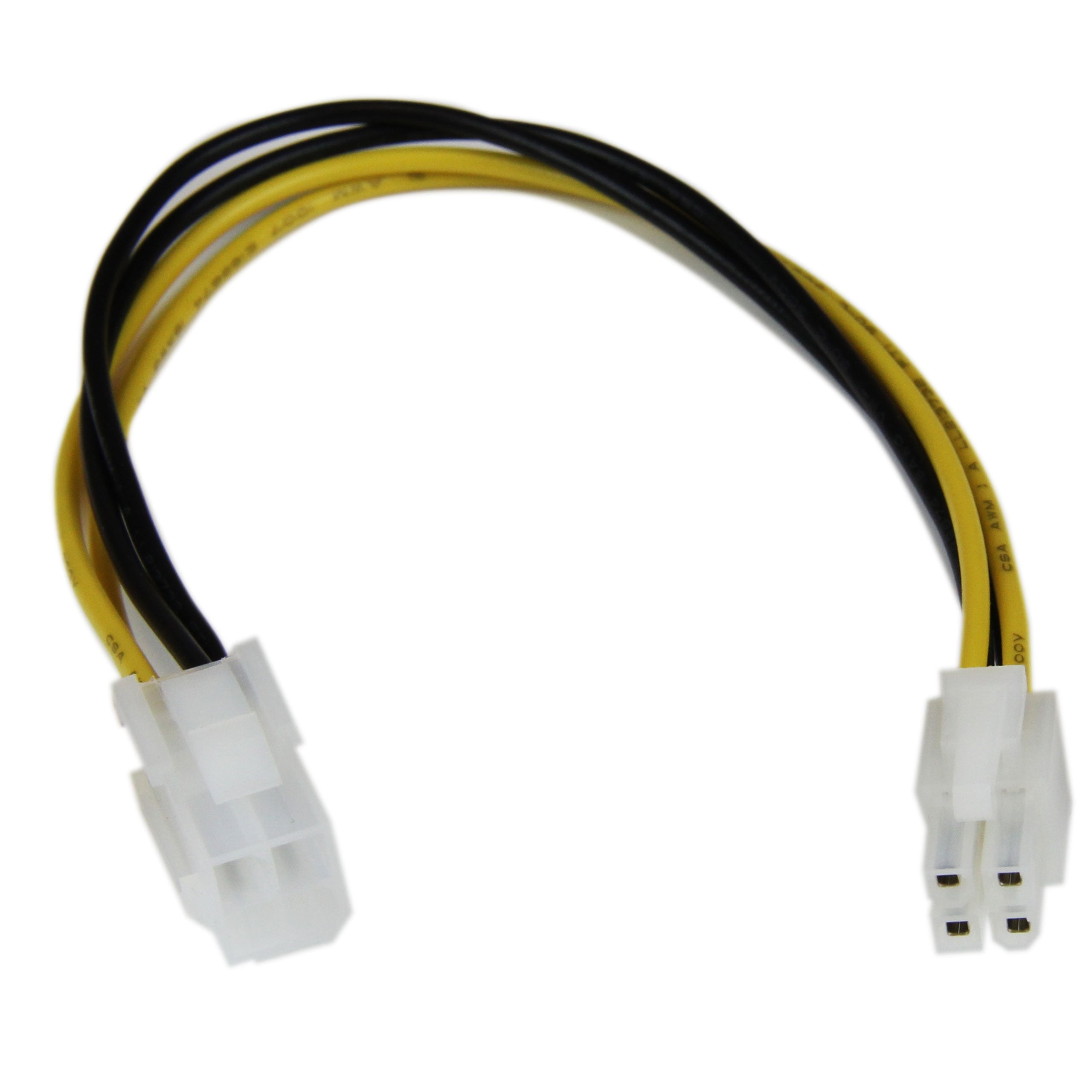 Startech.Com 8In Atx12V 4 Pin P4 Cpu Power Extension Cable   M/F   Power Extension Cable   4 Pin Atx12V (M) To 4 Pin Atx12V (F) 