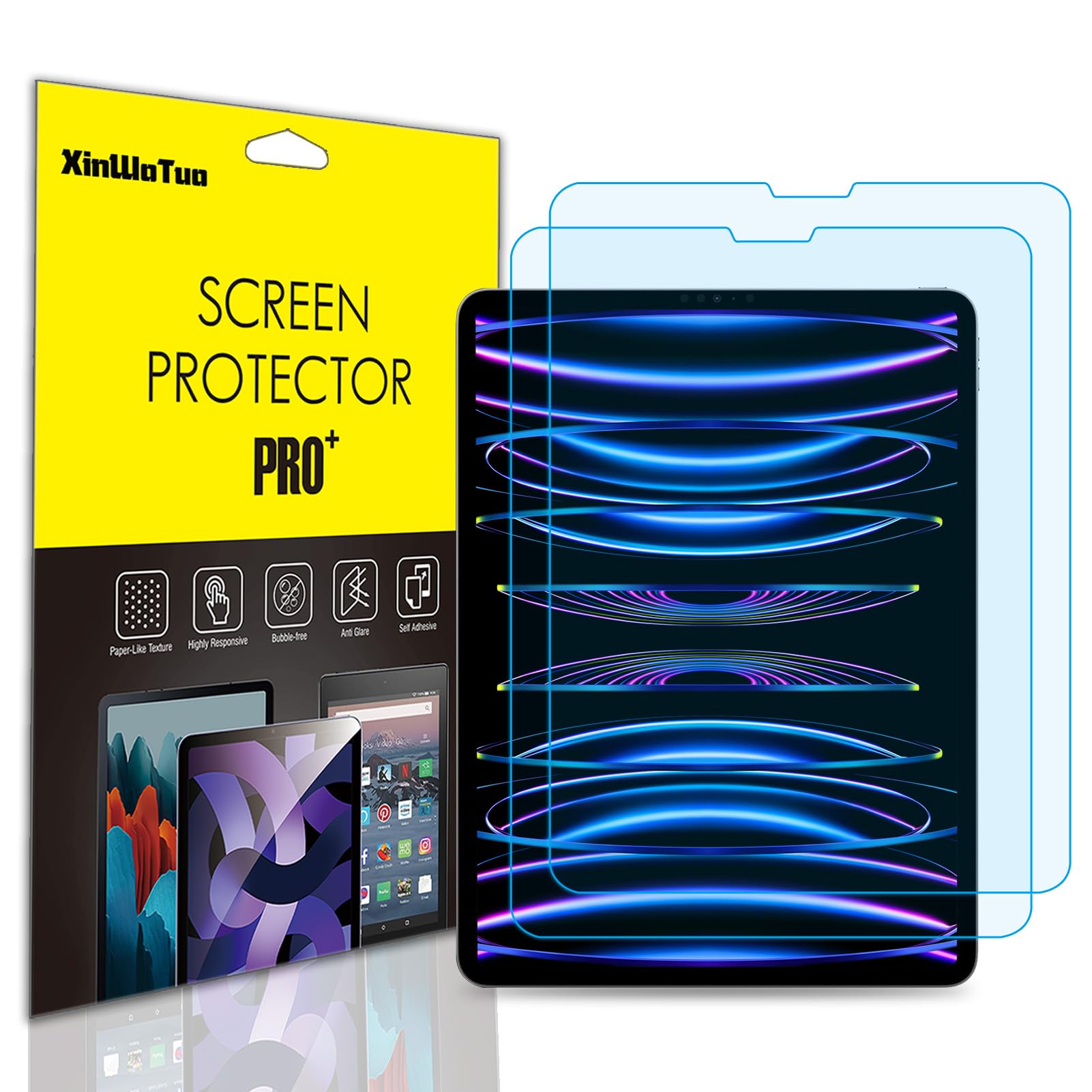 2 Pack Anti Blue Light Screen Protector For Ipad Pro 11Inch 2022,2021,2020,2018 4Th/3Rd/2Nd Gen, Matte Anti Blue Light Anti Glar