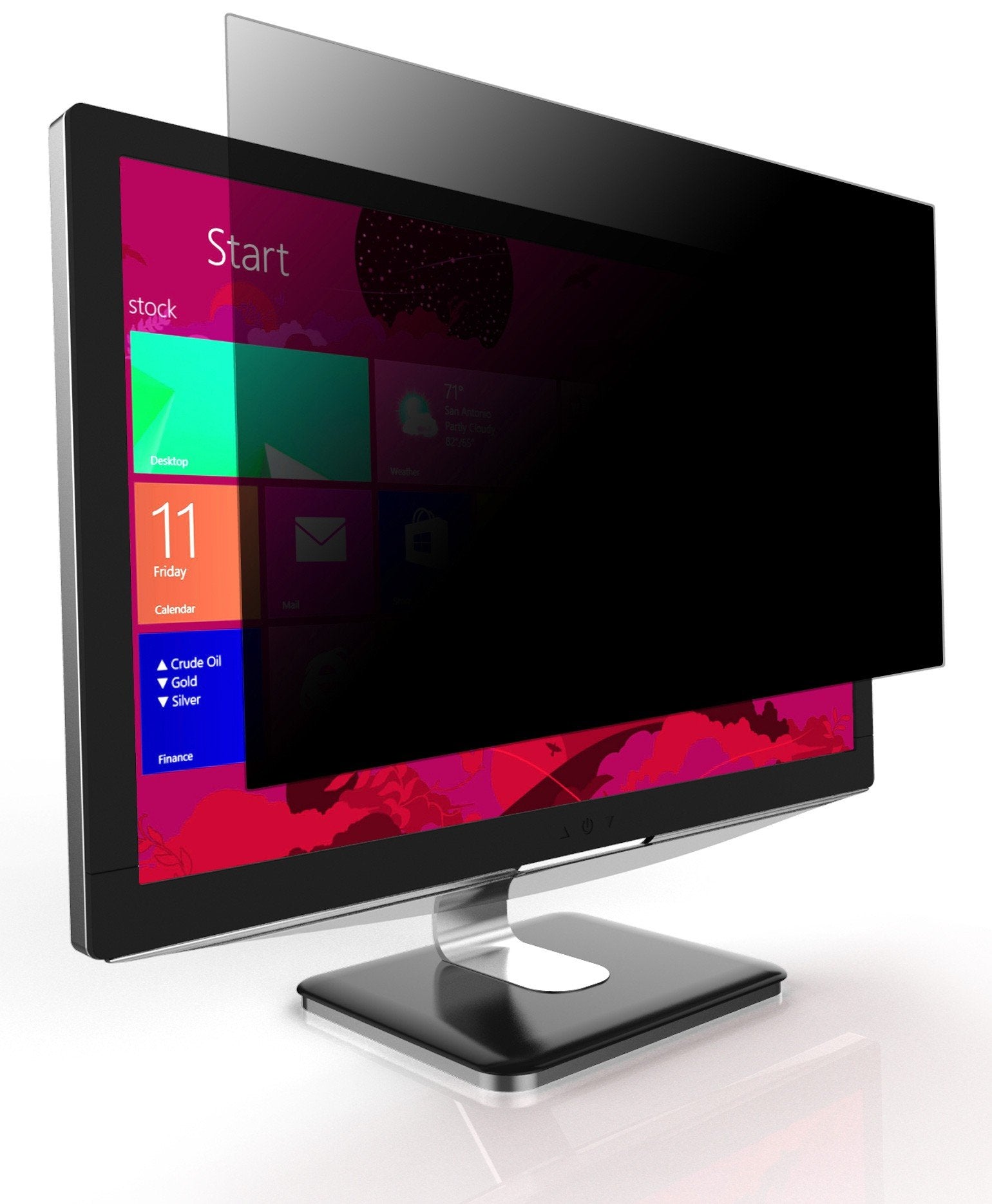 V7 Ps22.0Wa2 2N 22'' Privacy Filter (16:10, 18.66 X11.69 In / 47.40 X 29.69 Cm, Cleaning Cloth, Mounting Straps) Matt/Glossy