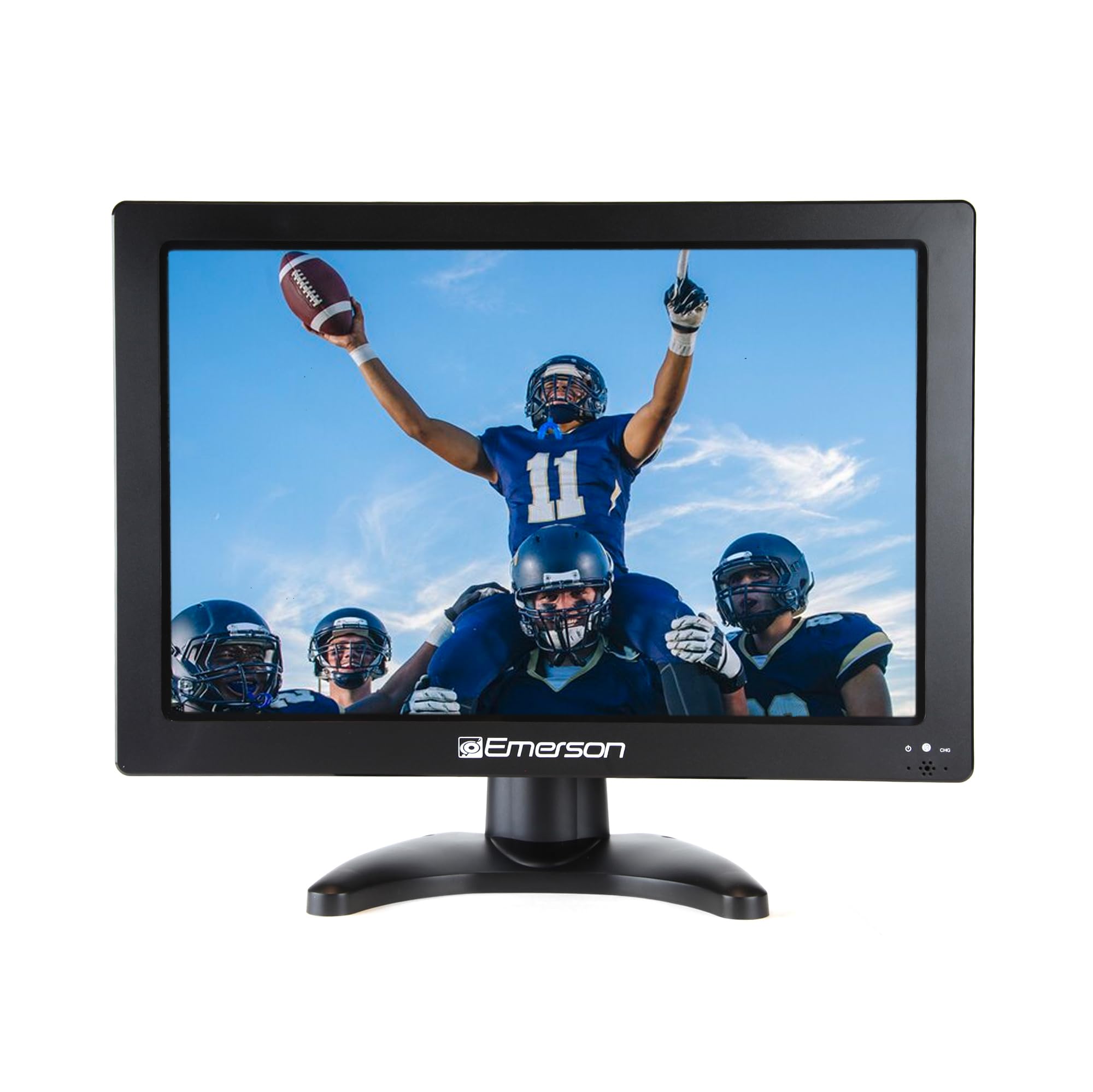 Emerson ET-1300 13.3 Portable Digital TV with Built-in Rechargeable Battery, DC Car Adapter, HDMI, USB, and AV Inputs, Crystal-C