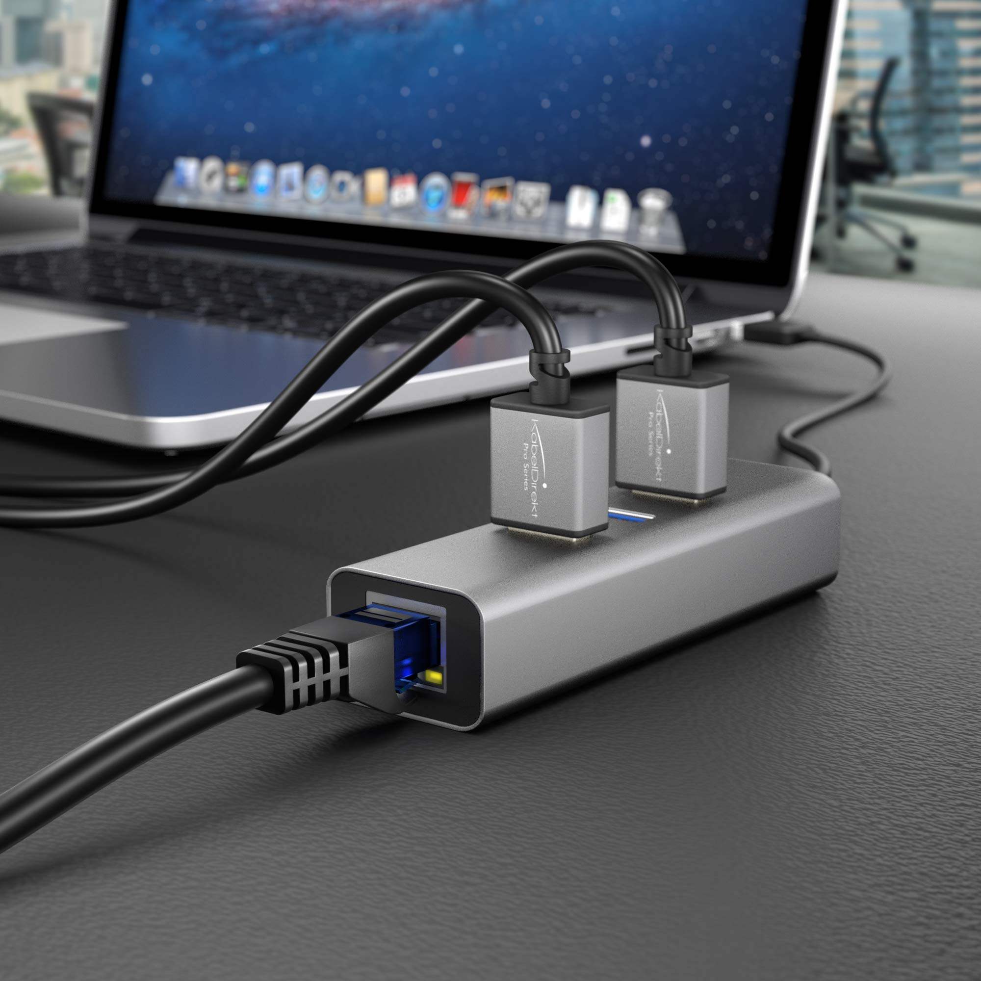 Kabeldirekt Network Cable � Transmits Maximum Fiber Optic Internet Speed � Network, Ethernet & Lan Cable � 100Ft � Available In 1 100Ft � For Gigabit Networks, Router/Modem, Rj45 (Black/Blue)