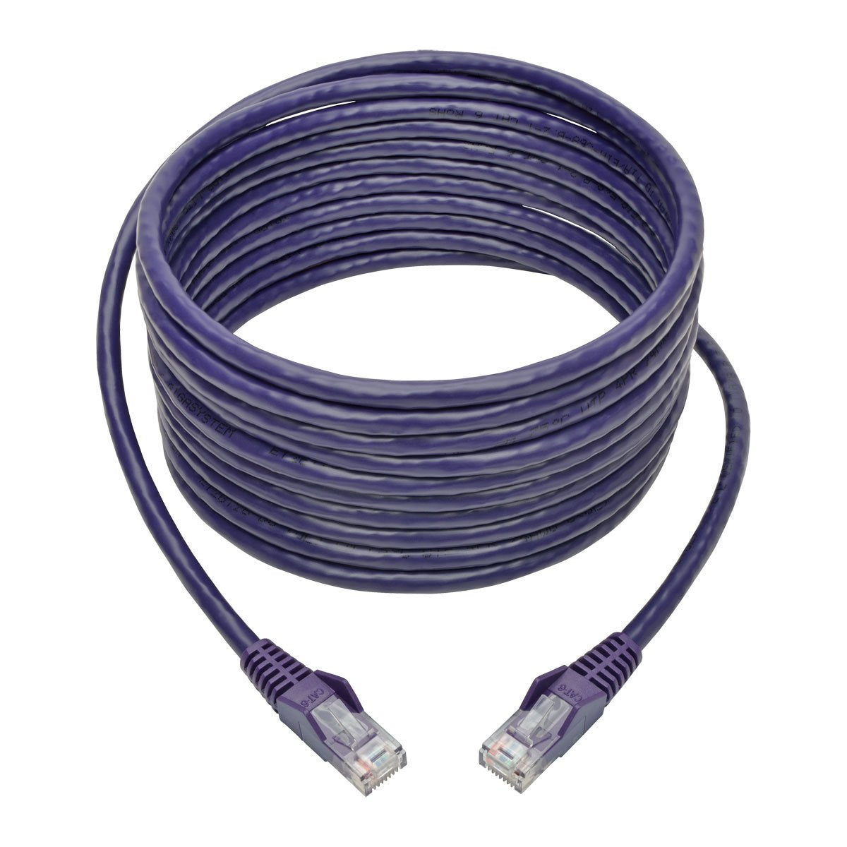 Tripp Lite 15Ft Cat6 Gigabit Ethernet Snagless Molded Patch Cable Utp Purple Rj45 M/M 15 (N201 015 Pu)