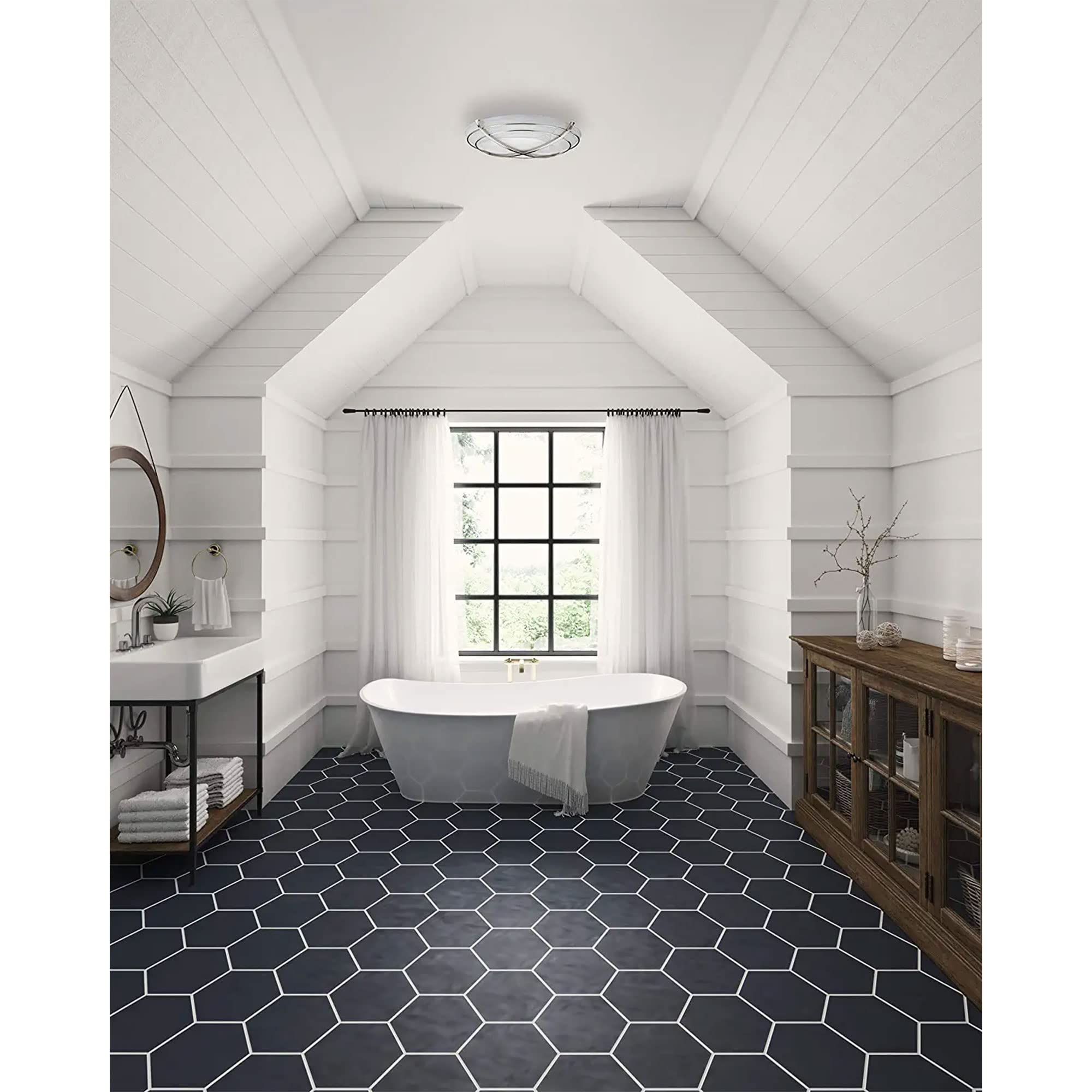 Good Housekeeping Kingsley (81030) Decorative 90 Cfm 2.5 Sones Bathroom Ventilation Exhaust Fan With Lighting (Chrome)