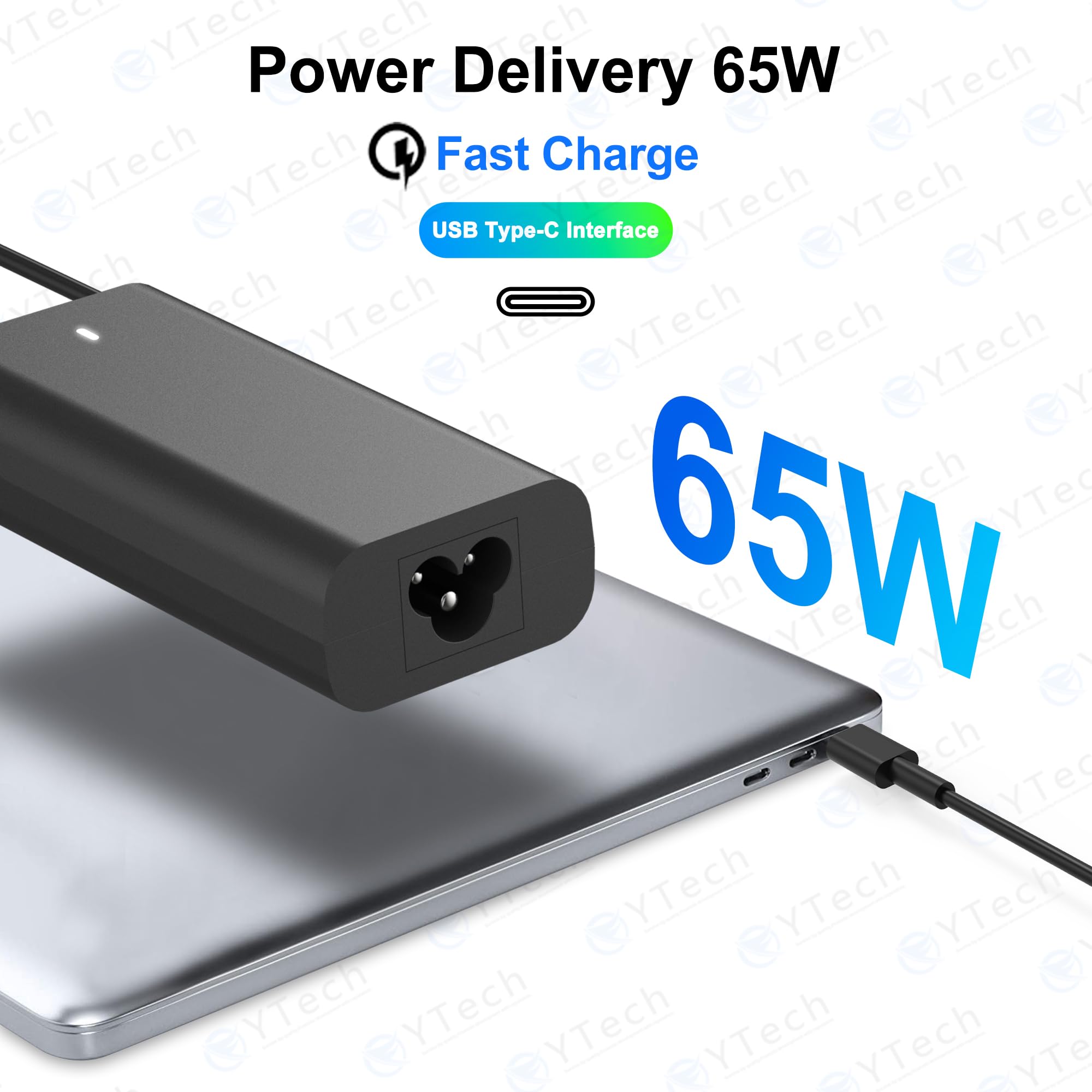 New Rugged Slim 65W Usb C Laptop Charger Compatible With Dell Chromebook 3100 Xps 12 13,Dell Pro 13 14 16,Latitude 3000 5000 Series,Dell Laptop Charger La65Nm190,0Wmdhr,Type C Ac Power Adapter?