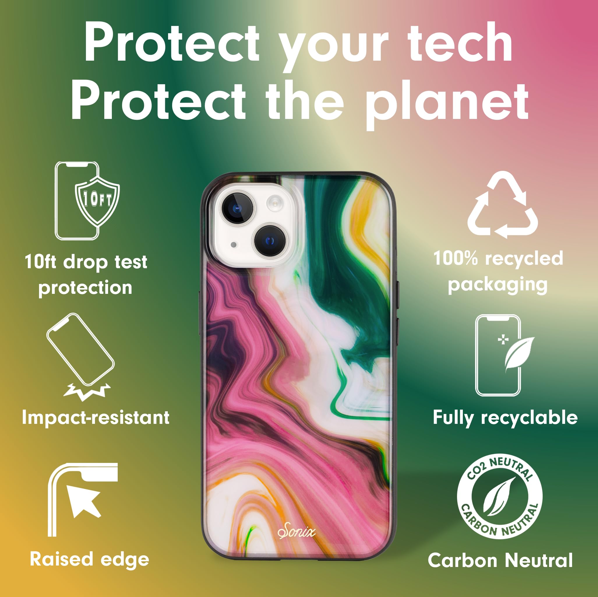 Sonix Case For Iphone 15 Plus, Iphone 14 Plus | Compatible With Magsafe | 10Ft Drop Tested | Agate