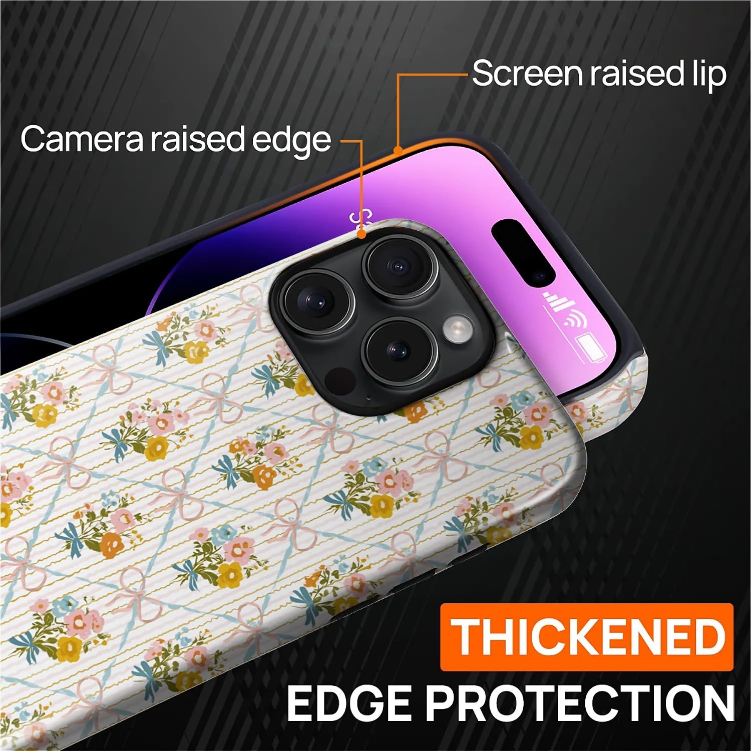 Ilikediy For Iphone 16 Pro Max Case [Compatible With Magsafe] Pattern Design Case For Women Girls Hybrid 2 Layer Hard Shell Sili