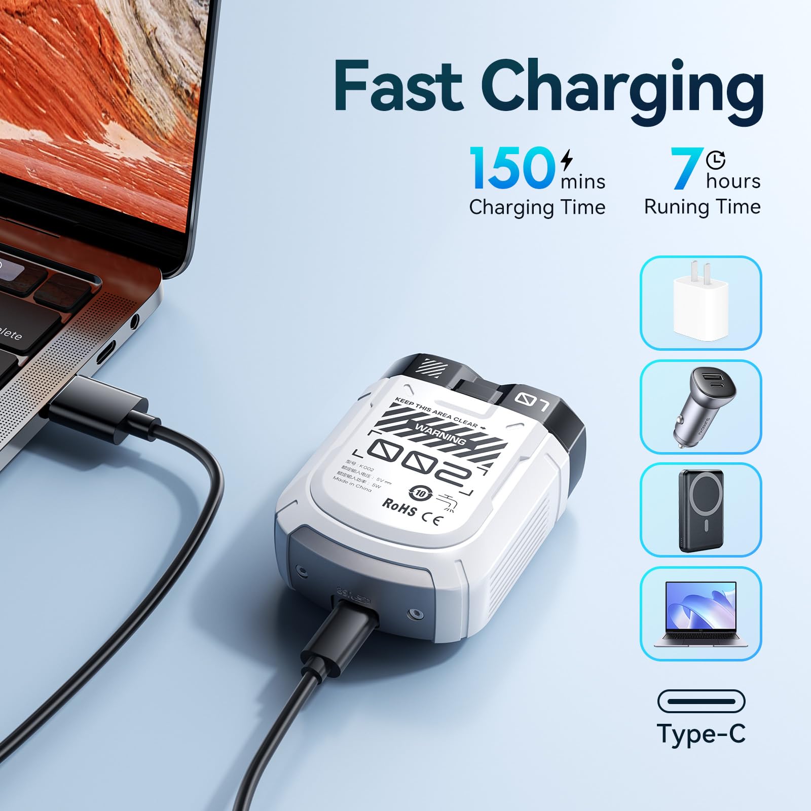 Electric Shavers For Men,Mini Electric Razor,Electric Shavers For Men Face,Usb Rechargeable Portable Travel Shaver,Double Ring M