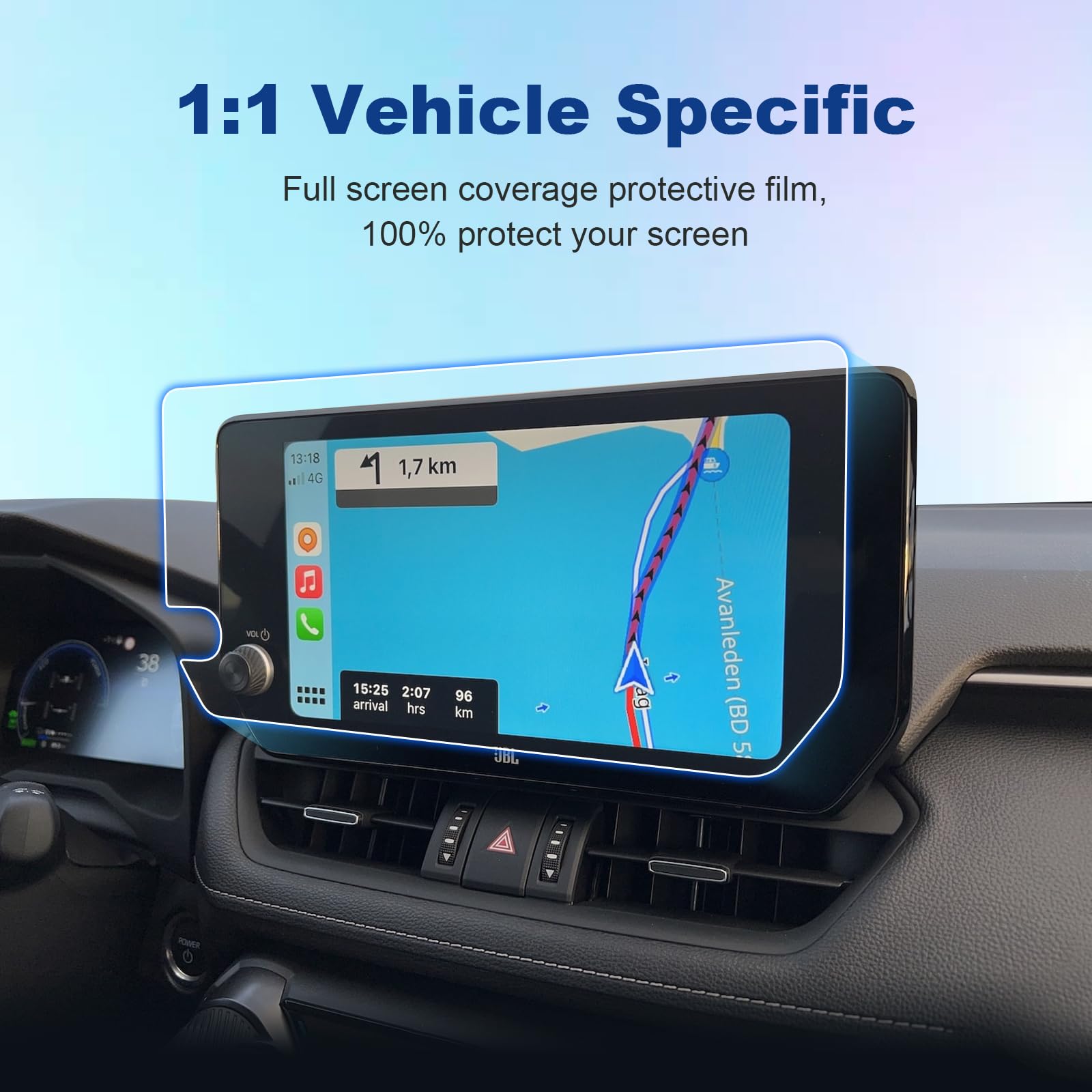 Coleya (2Pack) 2023 2024 Rav4/Rav4 Hybrid Screen Protector For Toyota Rav4 10.5 Inch Touch Screen, 2024 2023 Rav4 (Xle Premium/A