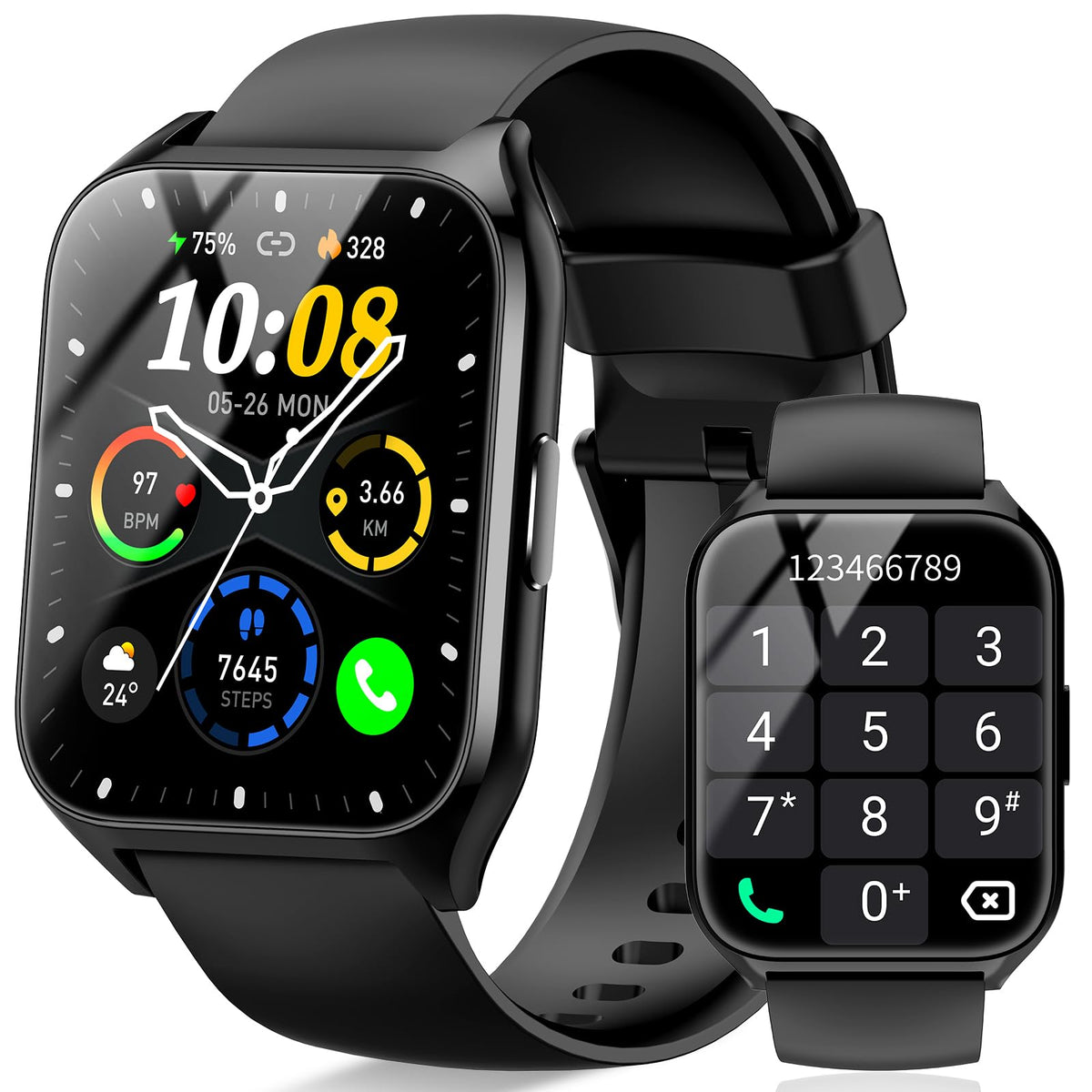 Smart Watch For Men Women, 1.85'' Smartwatch (Answer/Make Call), 2025 Fitness Activity Tracker, 110+ Sport Modes/Heart Rate/Slee