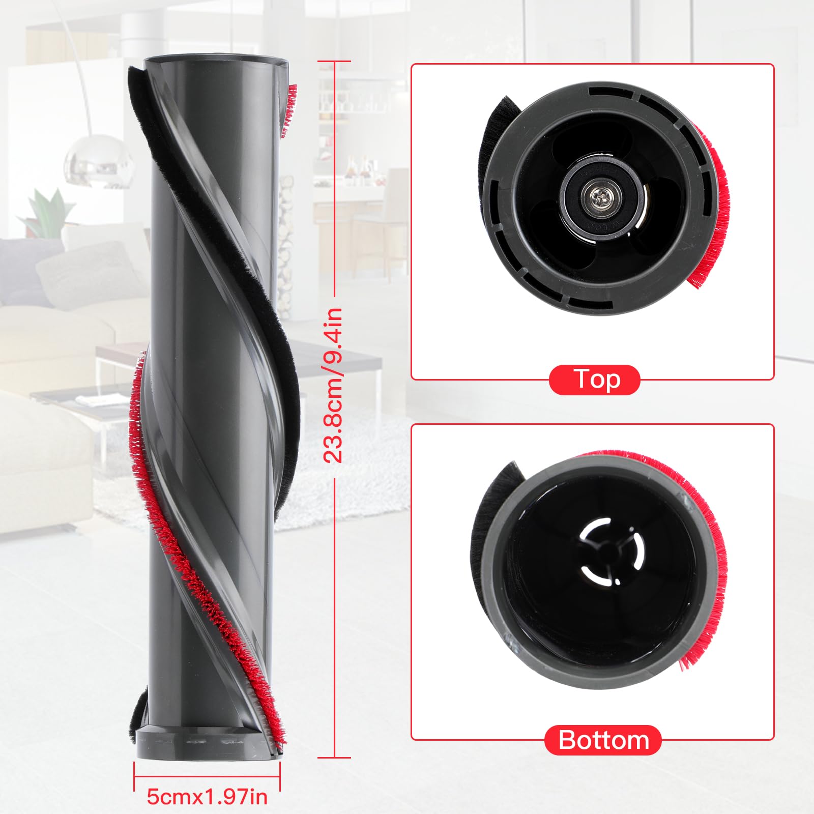 Bicyclestore Soft Roller Brush Replacement Compatible With Dyson Roll Bar Vacuum Attachments Cordless Vacuum Cleaner Head Brushr