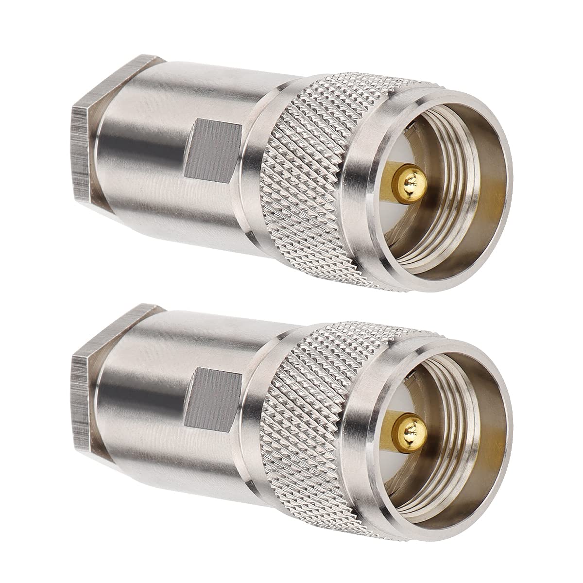 PL-259 Connectors Male UHF Type Attach Adapter End Connector LMR400/RG8/RG8U/KMR400/Belden 9913/7D-FB Pack of 2 by XRDS-RF(NOT f