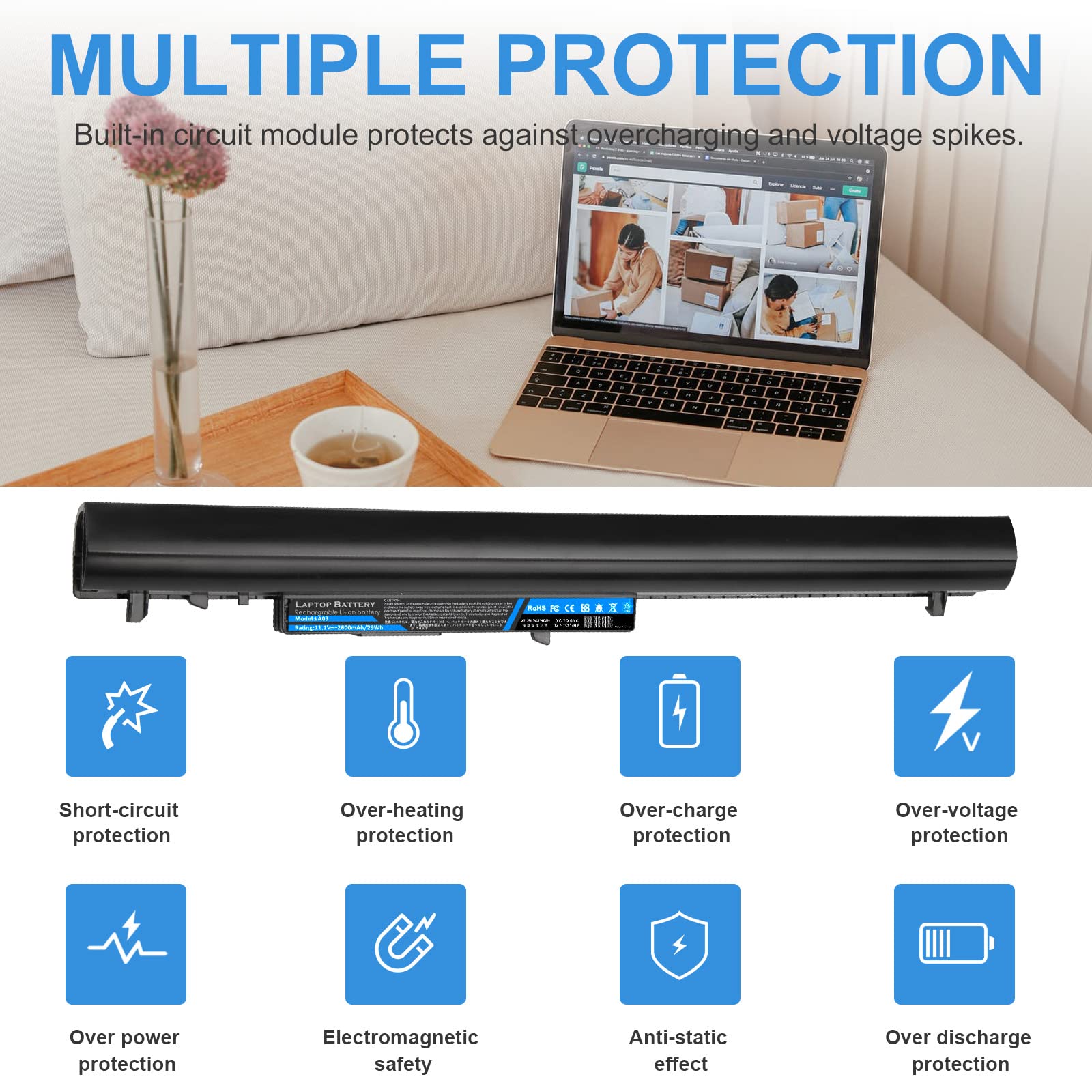 Fancy Buying Laptop Battery for HP LA03 LA03DF 776622-001 2600mAh 11.1V Li-Polymer