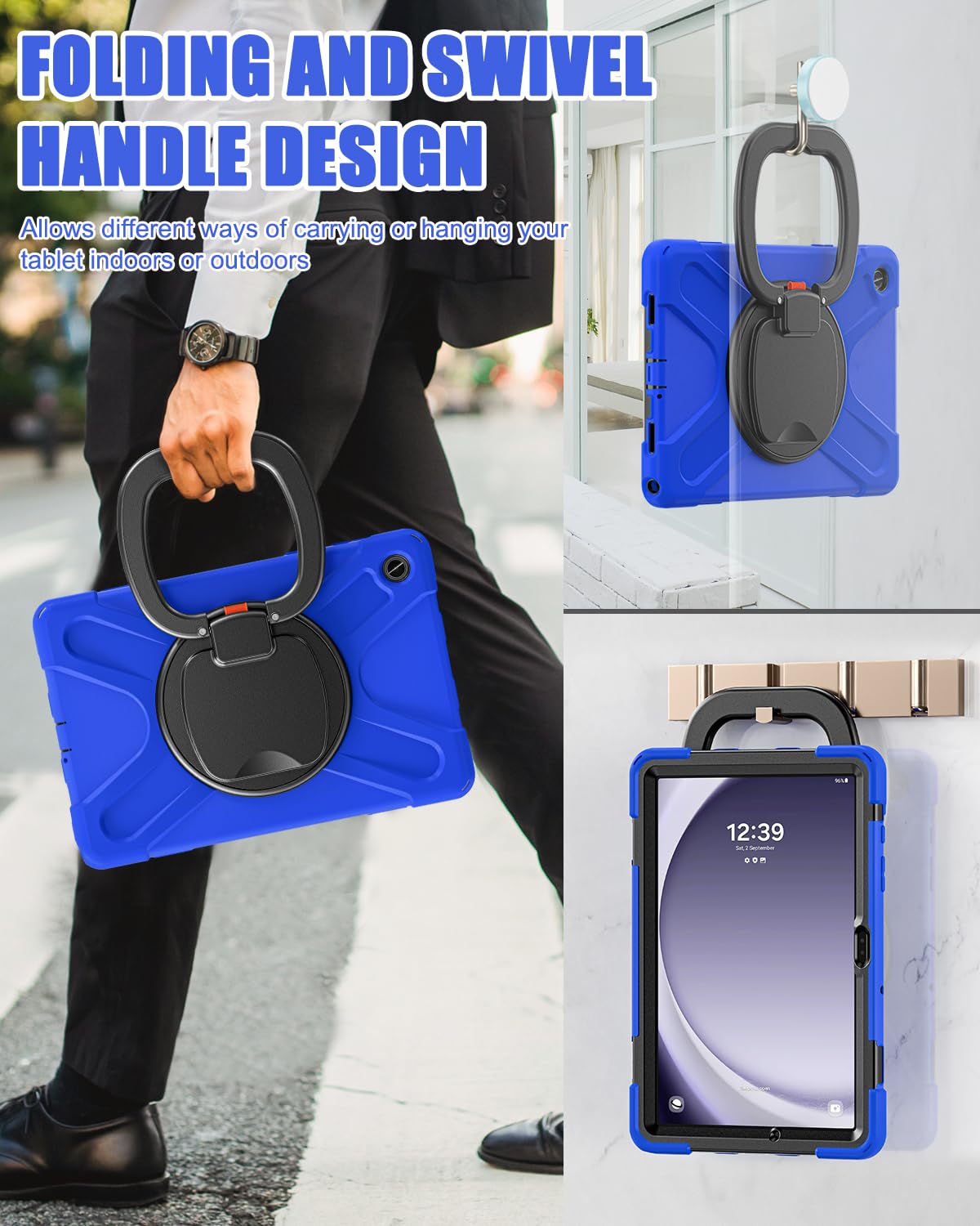 Braecn Case For Samsung Galaxy Tab A9 Plus 11 Inch 2023 Sm X210/X216/X218, Heavy Duty Rugged Silicone Cover With Screen Protecto