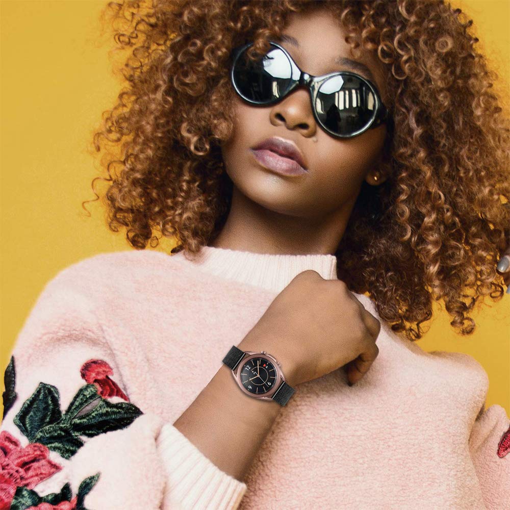 Ecsem Band Compatible With Amazfit Gtr 3Gtr 3 Progtr 2,Huawei Watch Gt 3 46Mmwatch Gt 2 Pro For Women Men Mesh Stainless Steel R