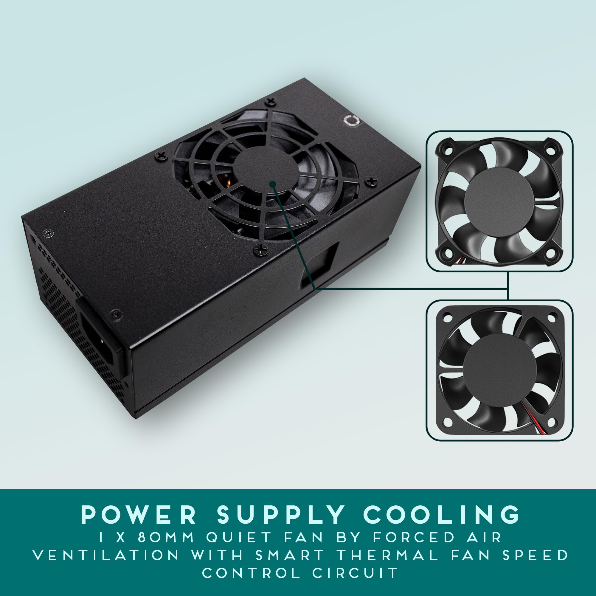 Apevia Tfx Pfc500W Tfx 500W Fixed Cables, Full Range Active Pfc Computer Power Supply